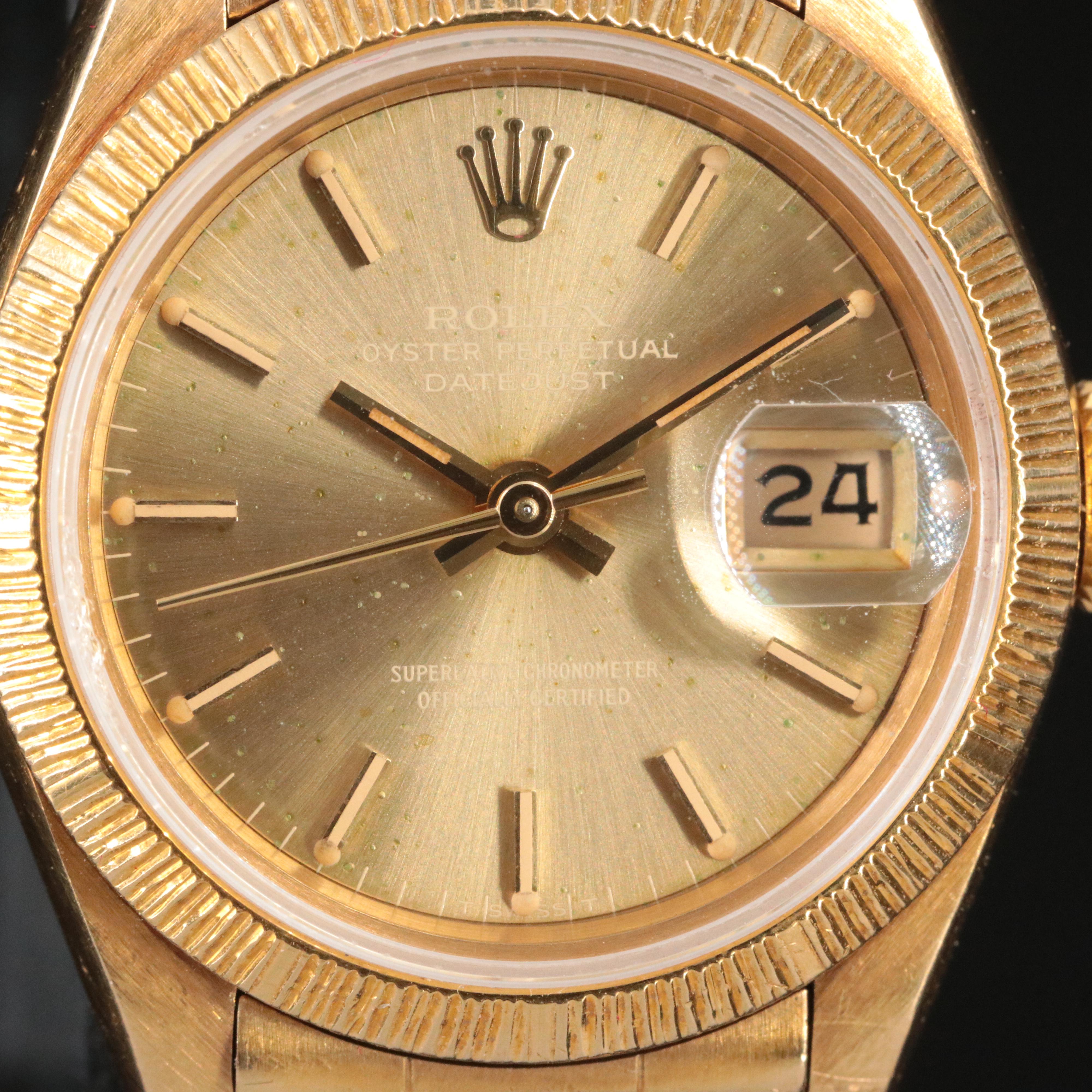1984 Rolex Lady-Datejust "Bark" Bezel President Band Watch