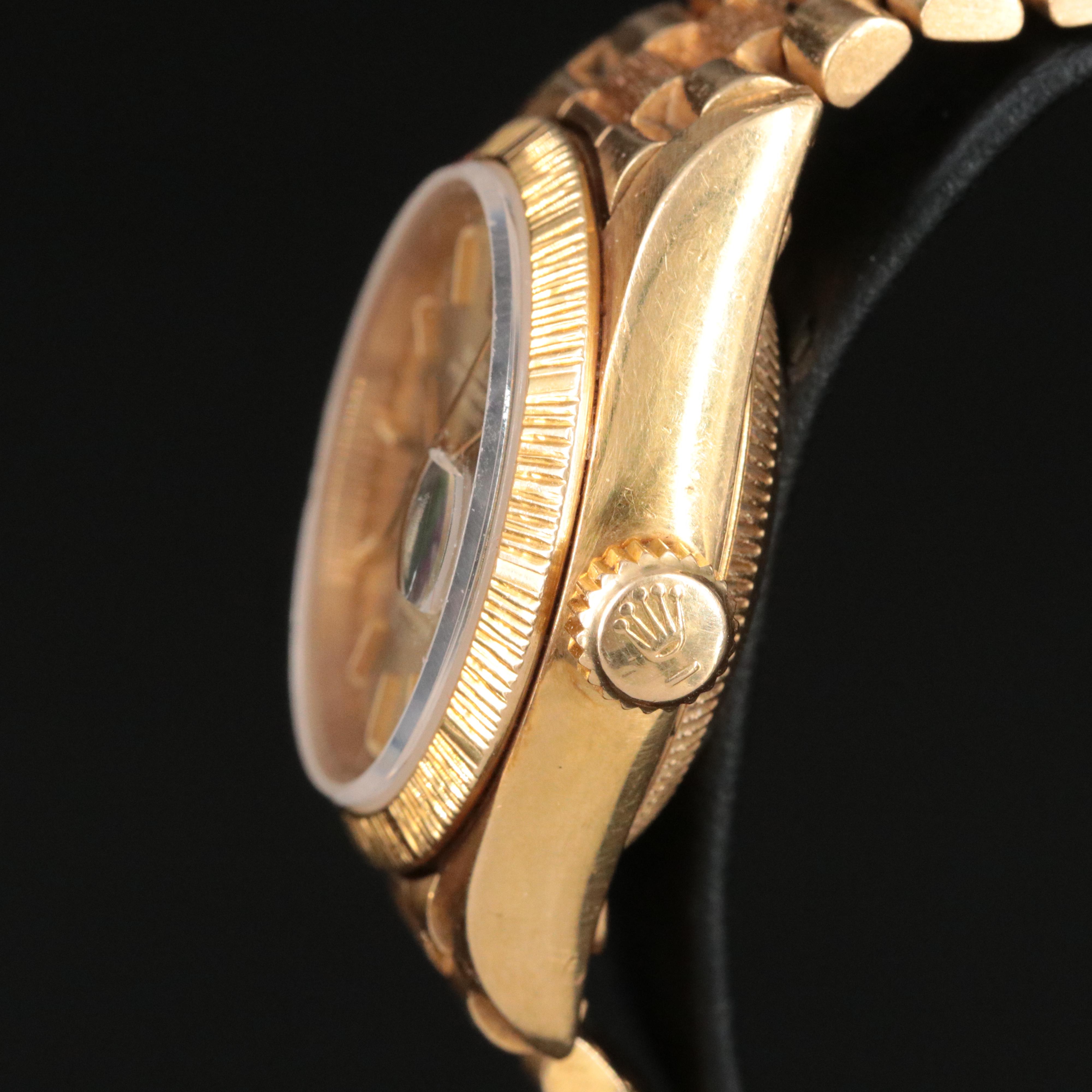 1984 Rolex Lady-Datejust "Bark" Bezel President Band Watch