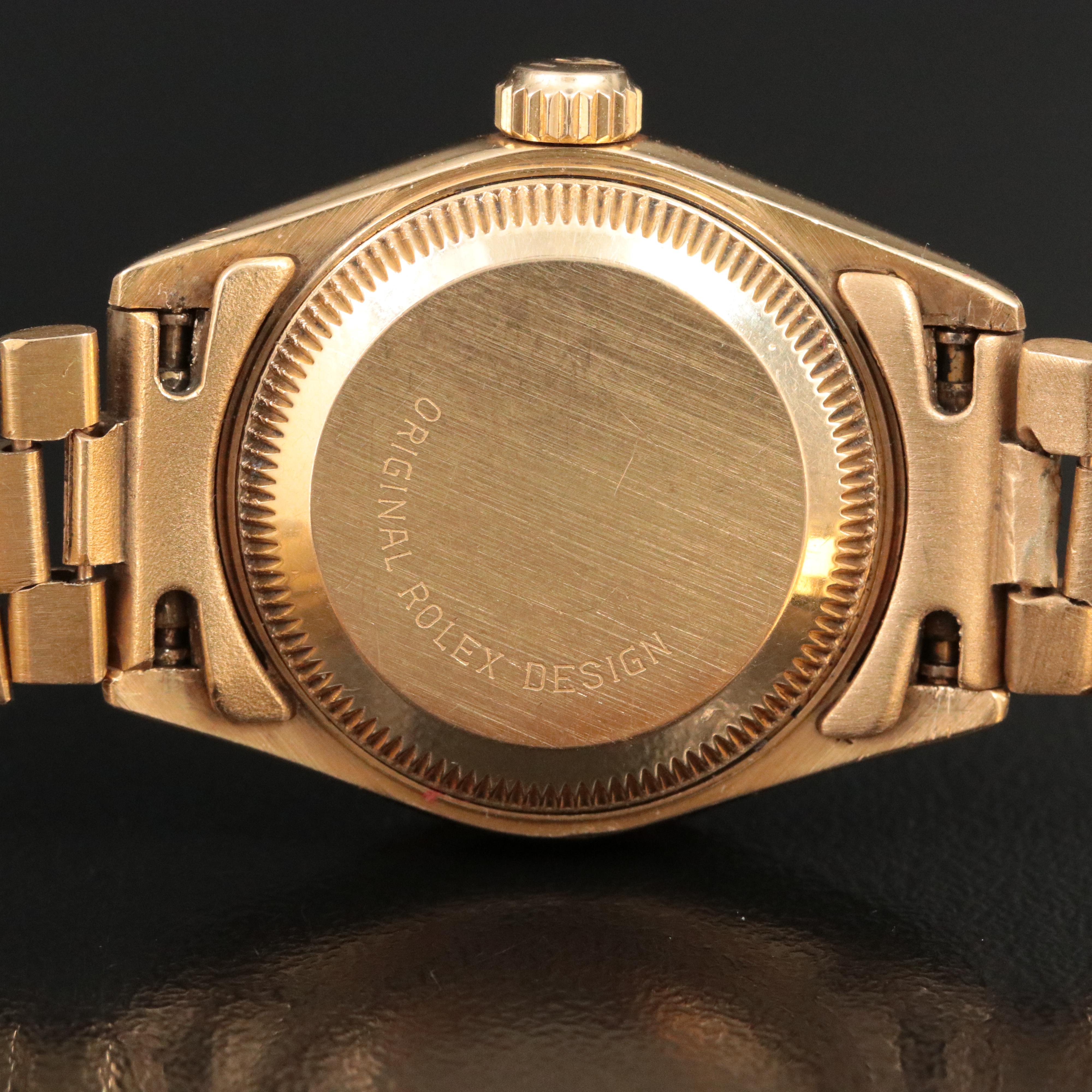 1984 Rolex Lady-Datejust "Bark" Bezel President Band Watch