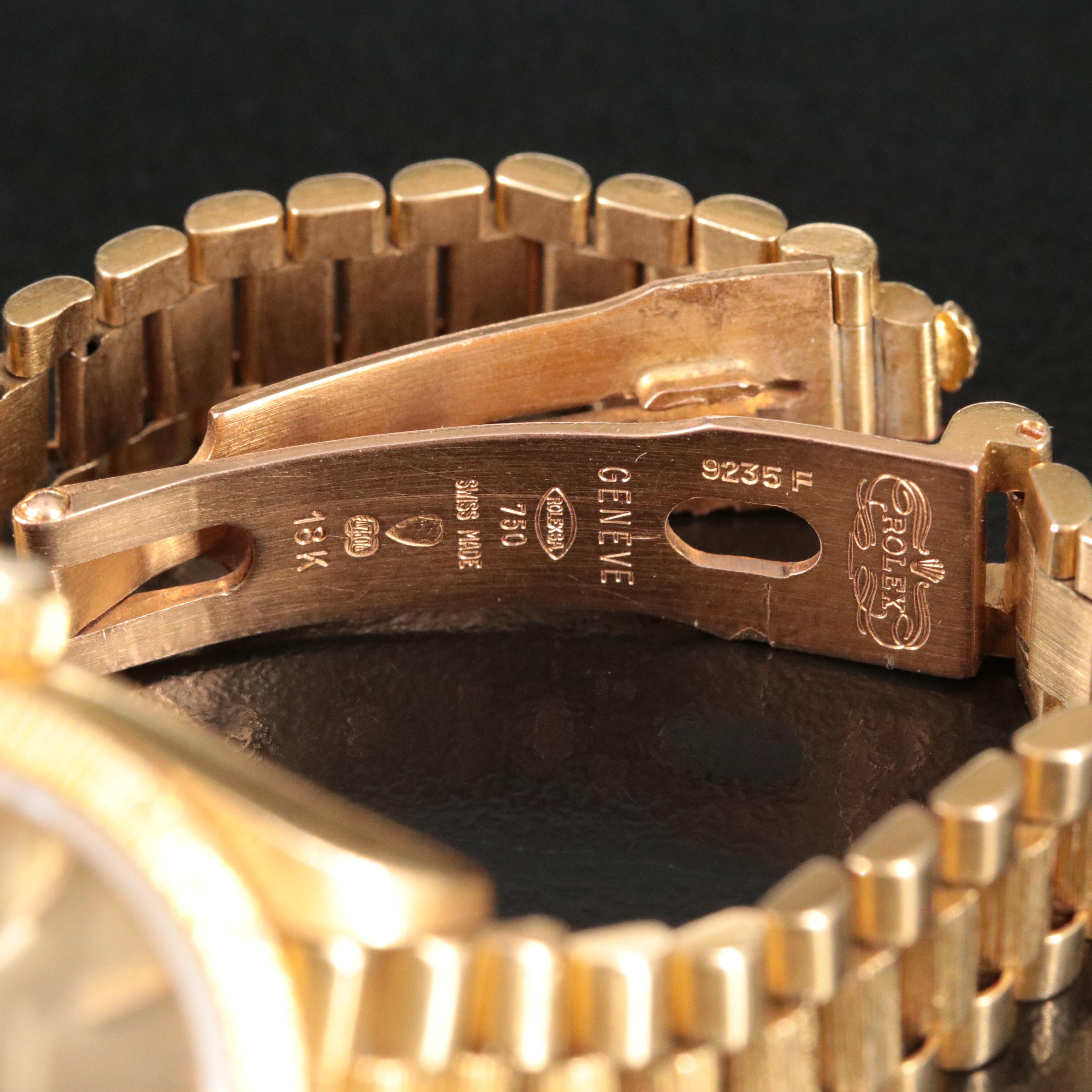 1984 Rolex Lady-Datejust "Bark" Bezel President Band Watch