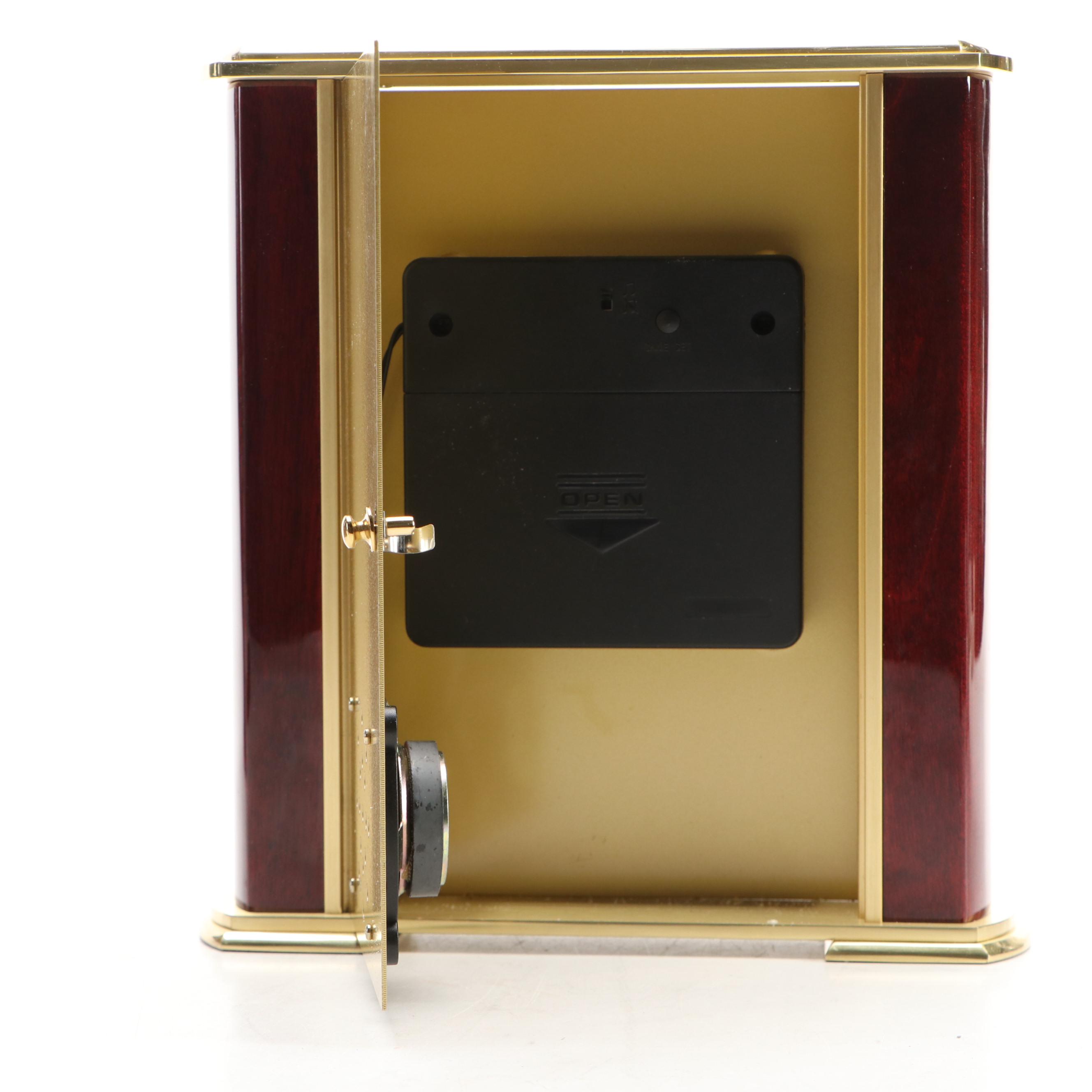 Bulova Mantel Clock with Wood Box