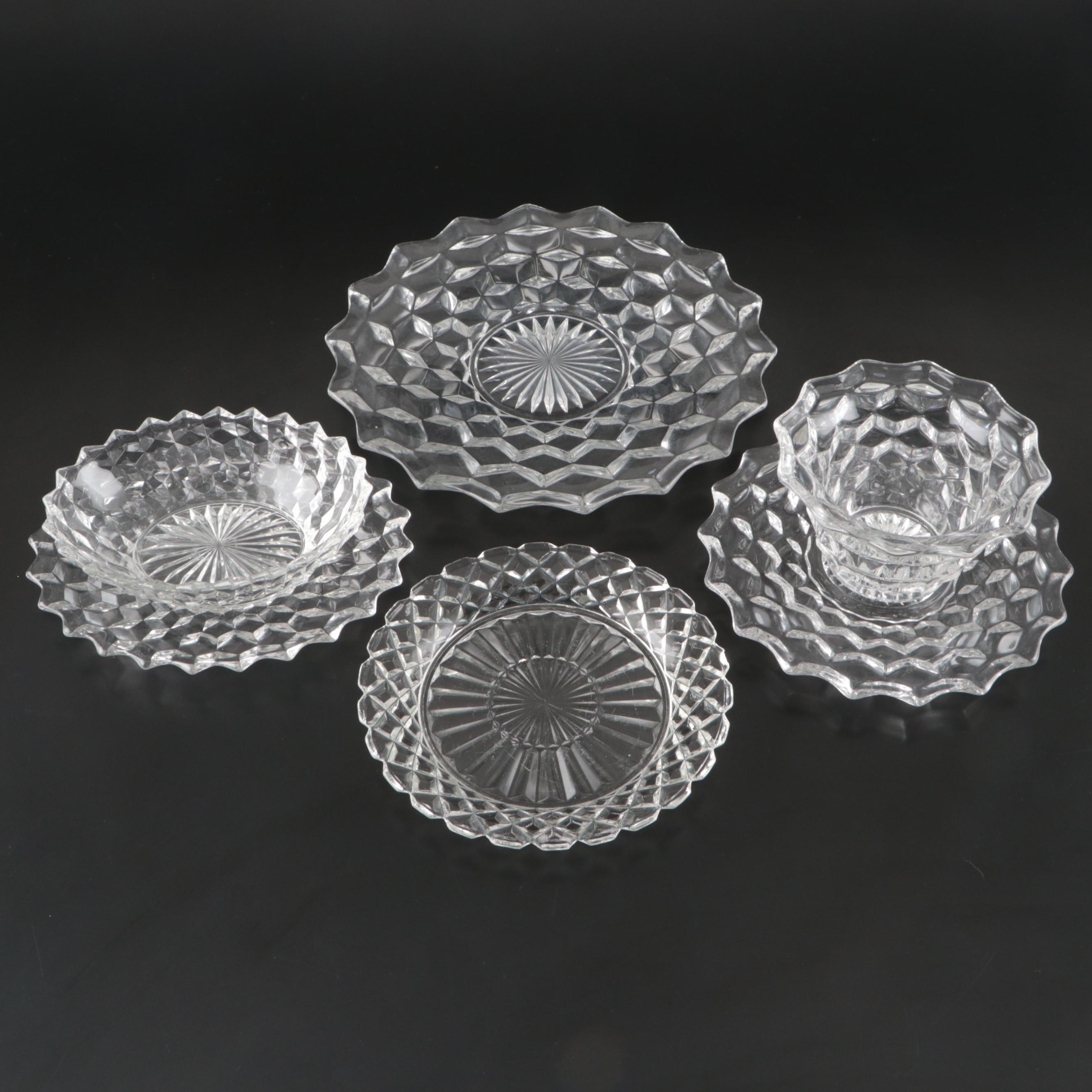 Fostoria "American Clear" with Anchor Hocking "Waterford" Tableware