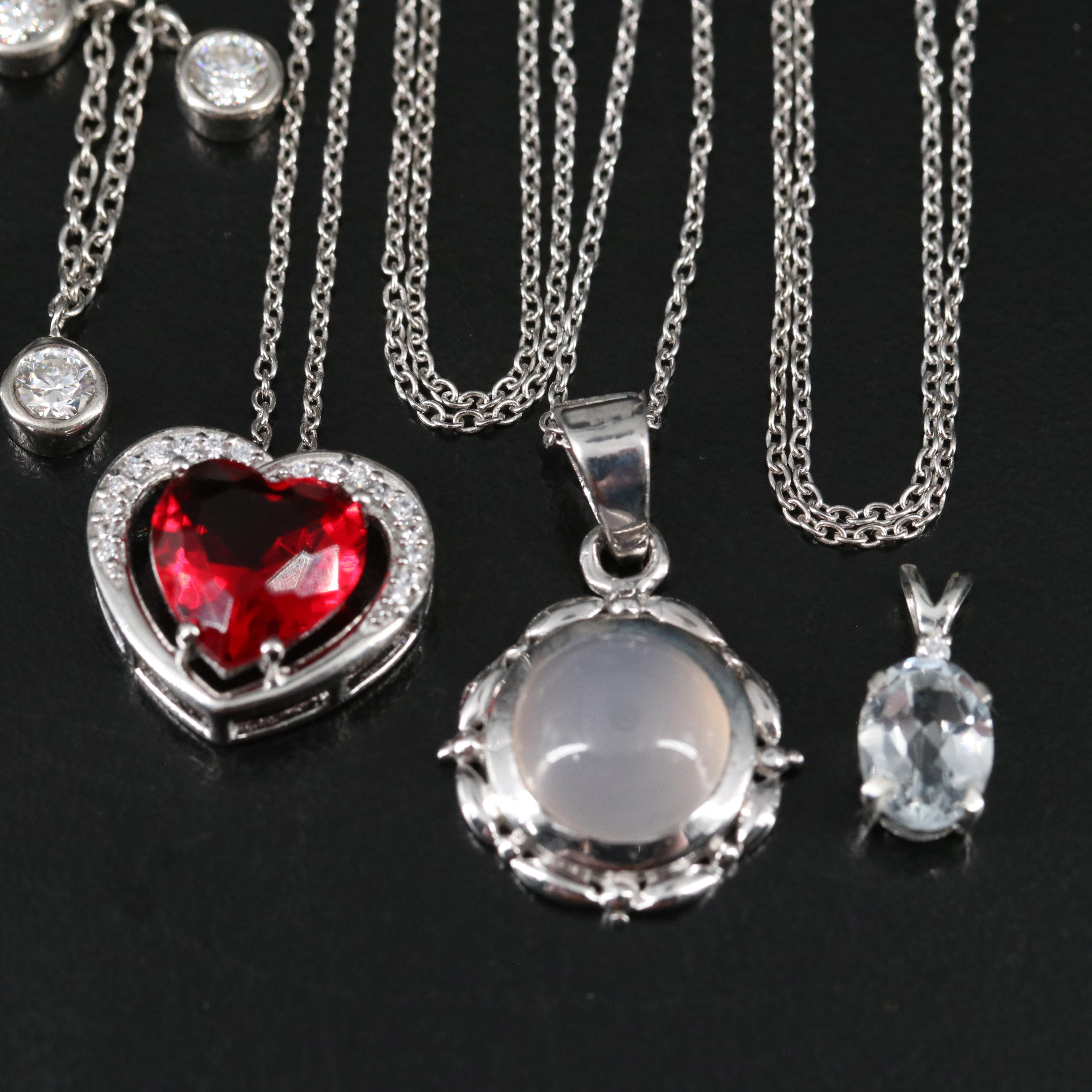 14 Assorted Sterling Silver Rings, Necklaces, Earrings, and Pendants