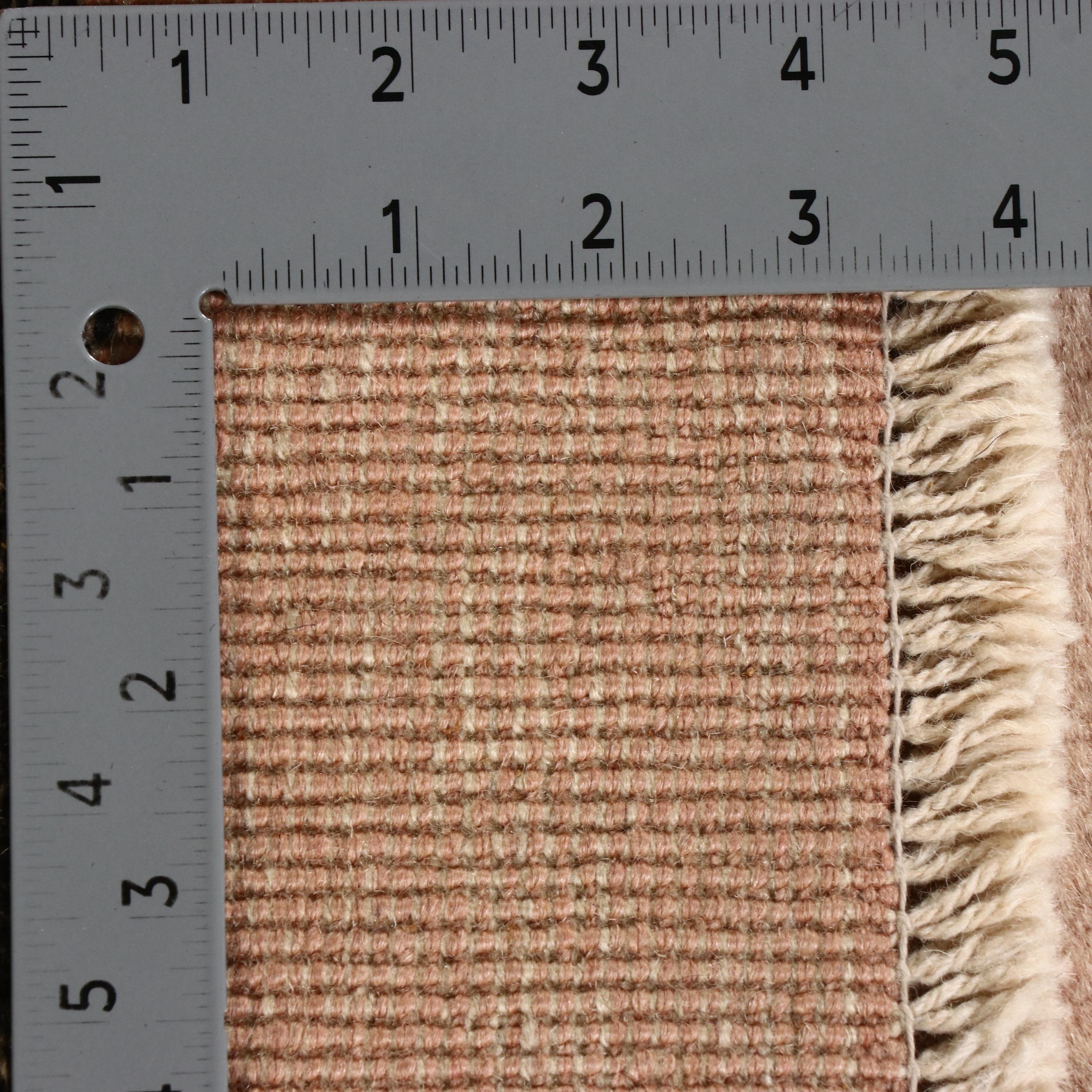 4'11 x 8'5 Hand-Knotted Nepali Contemporary Area Rug with Tulip Border