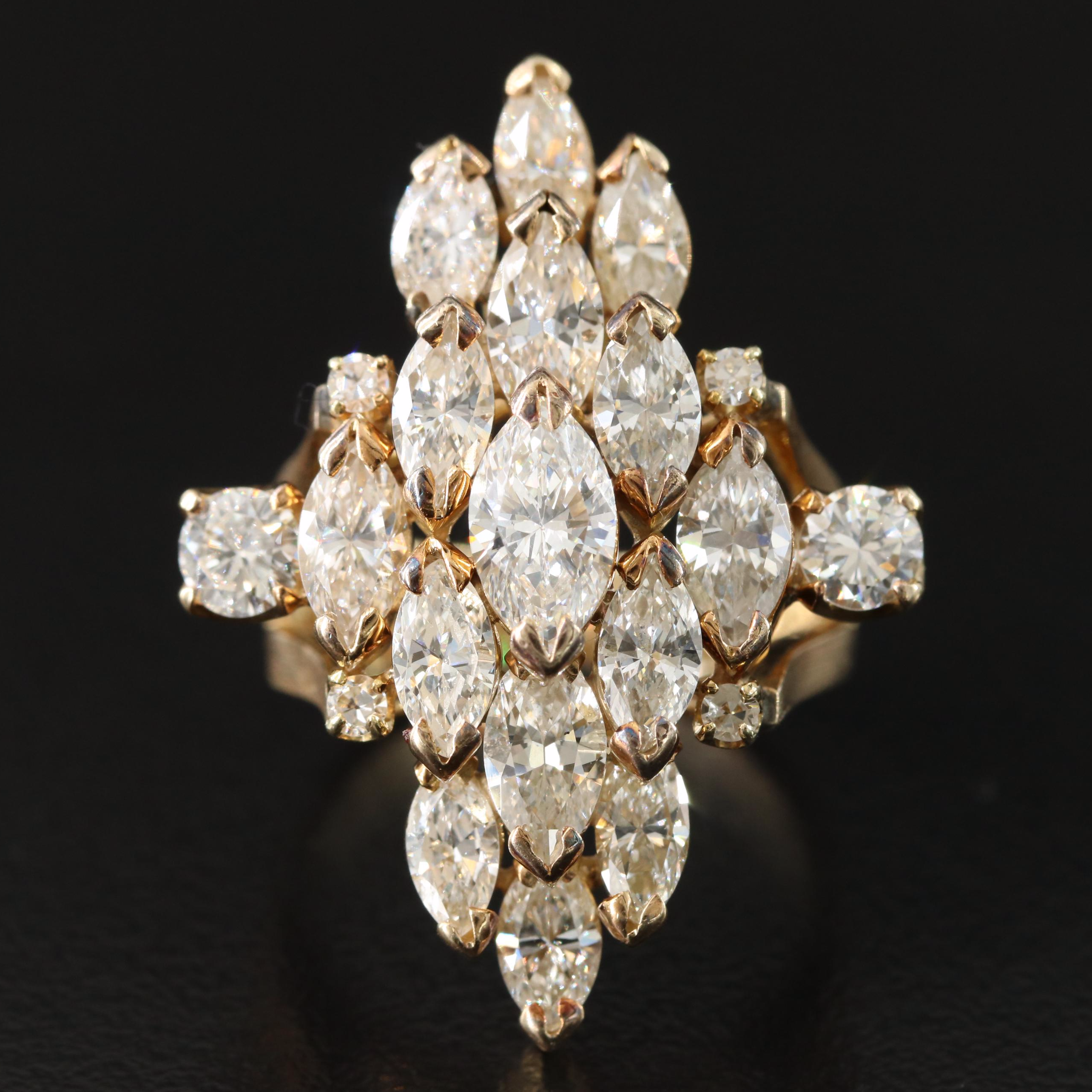 14K 5.61 CTW Diamond Tiered Ring