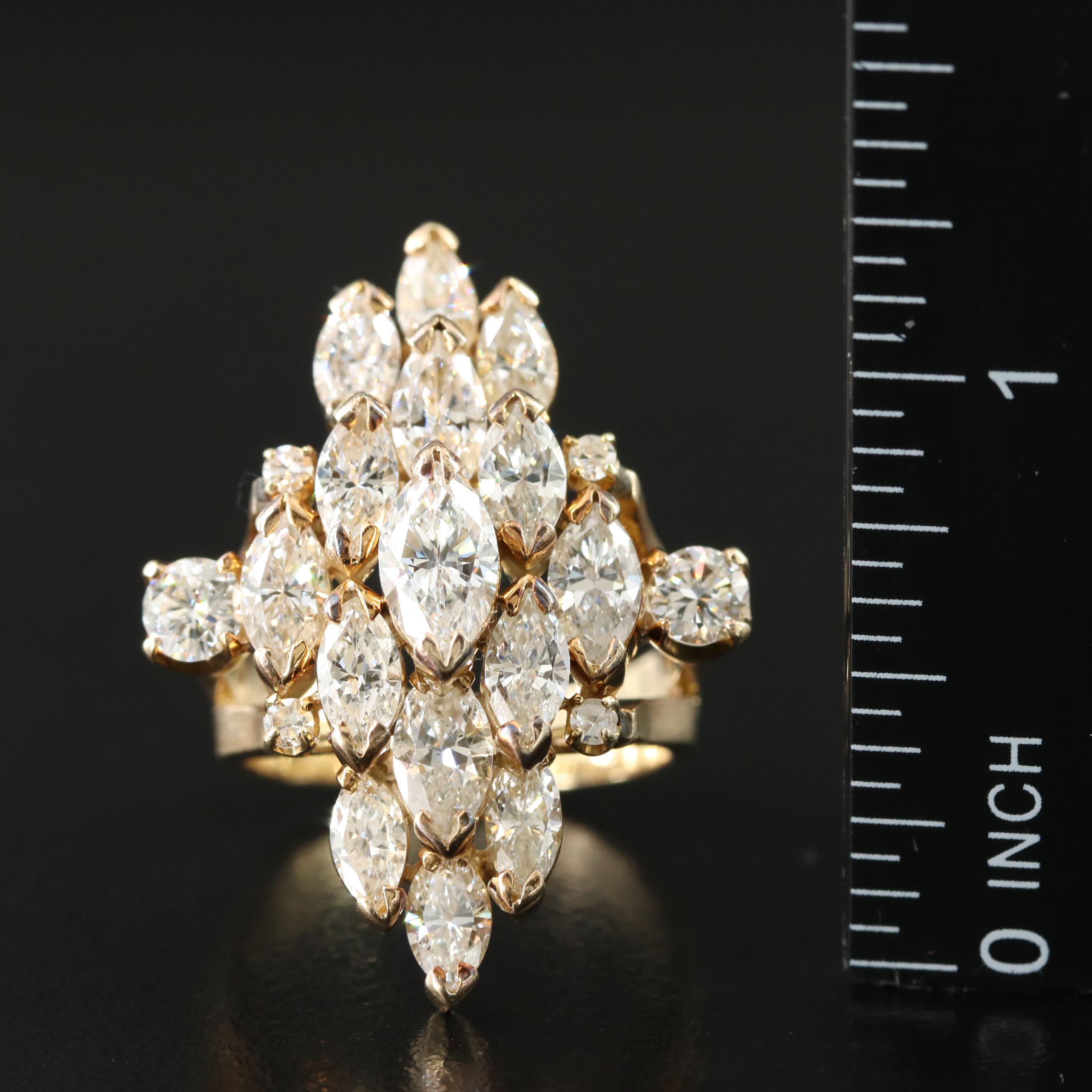 14K 5.61 CTW Diamond Tiered Ring