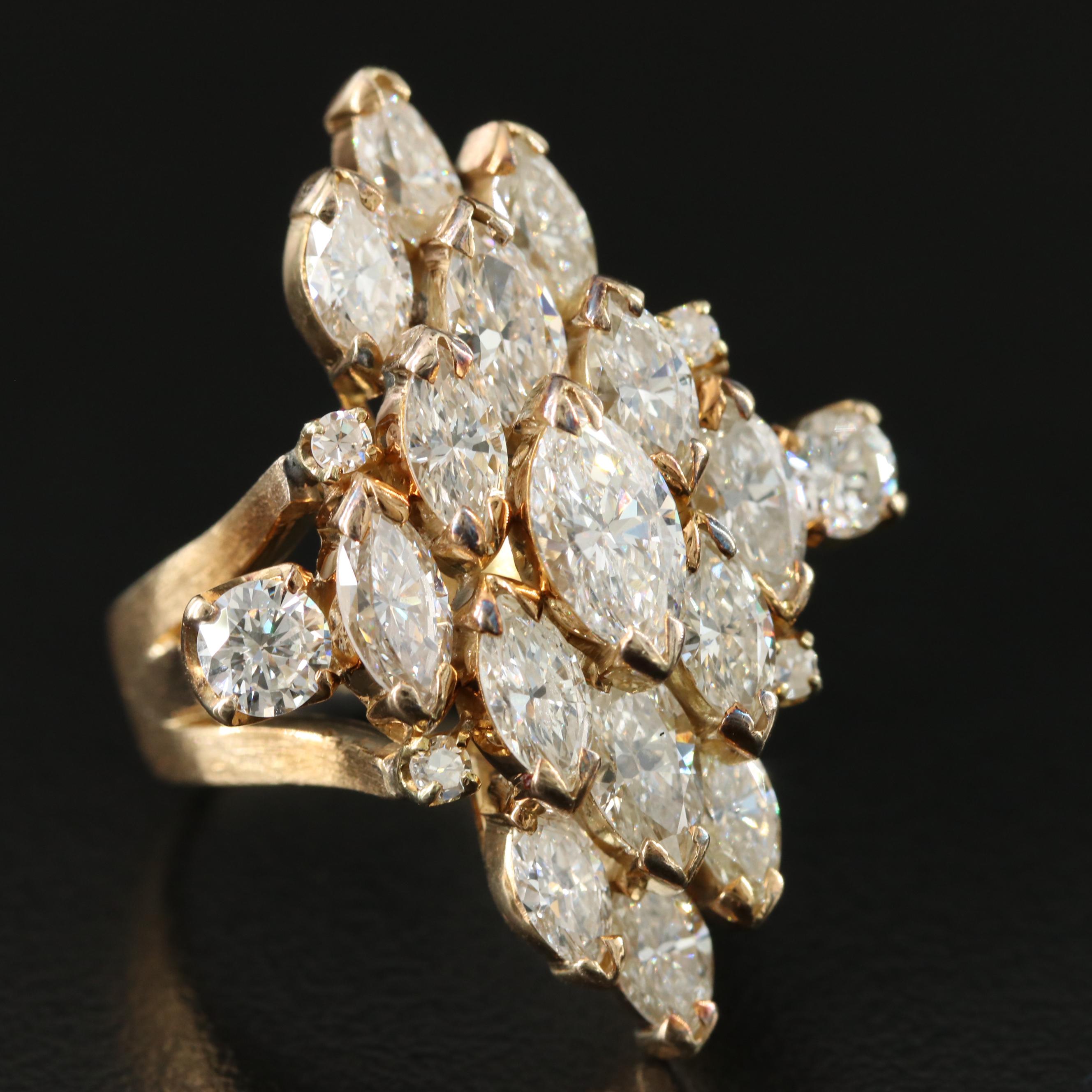 14K 5.61 CTW Diamond Tiered Ring