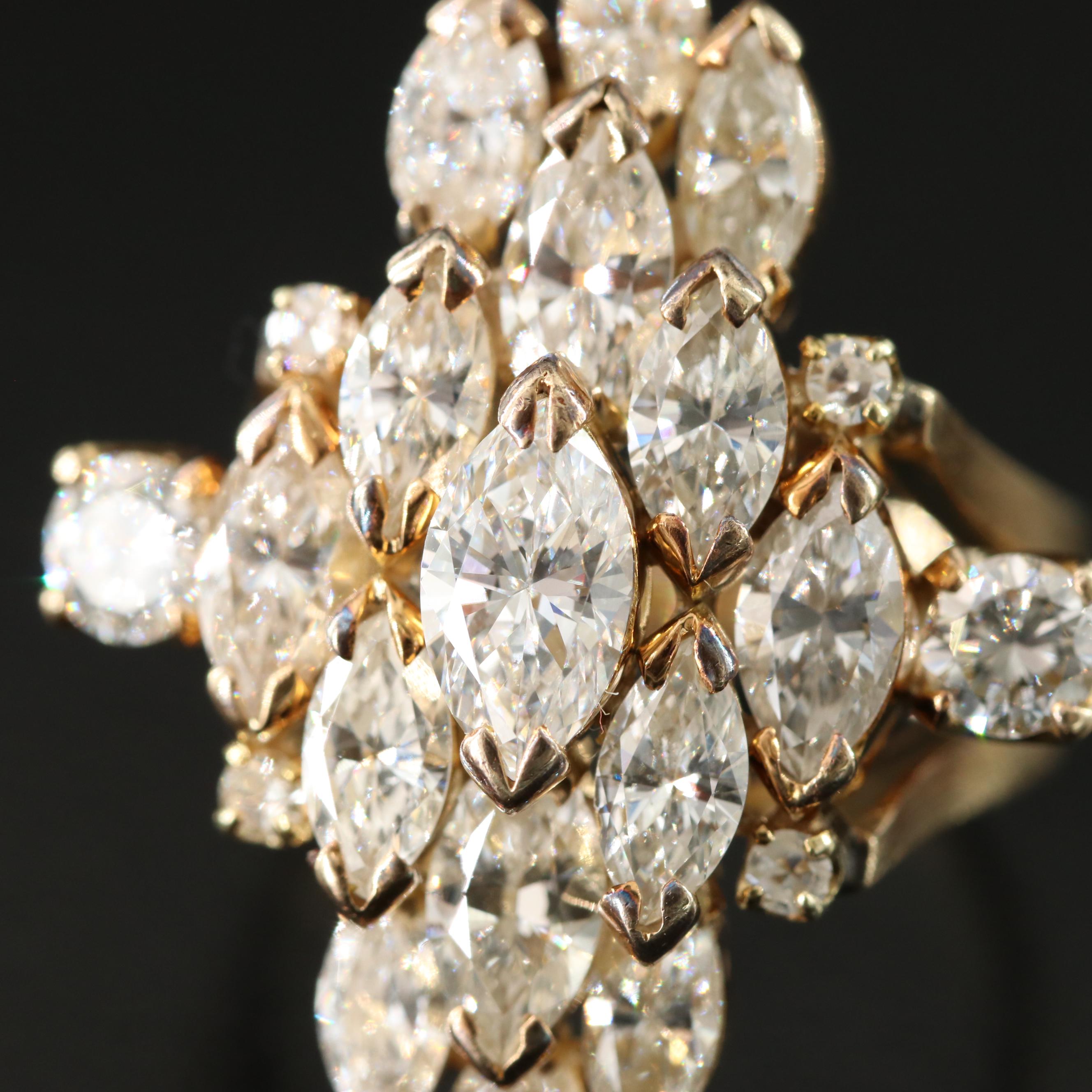 14K 5.61 CTW Diamond Tiered Ring