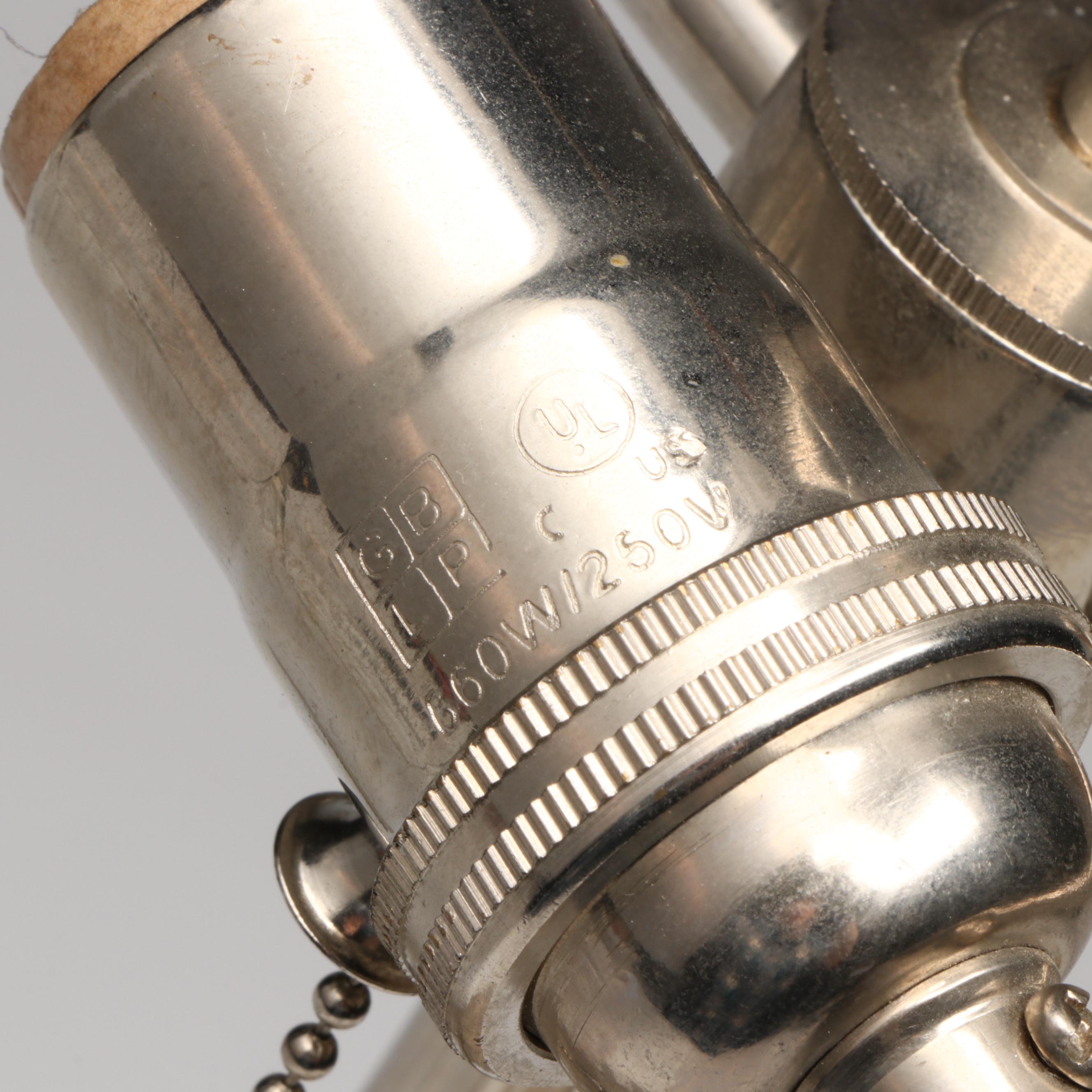 Quartz Crystal Lamp with Tanner Kenzie Black Silk Drum Shade