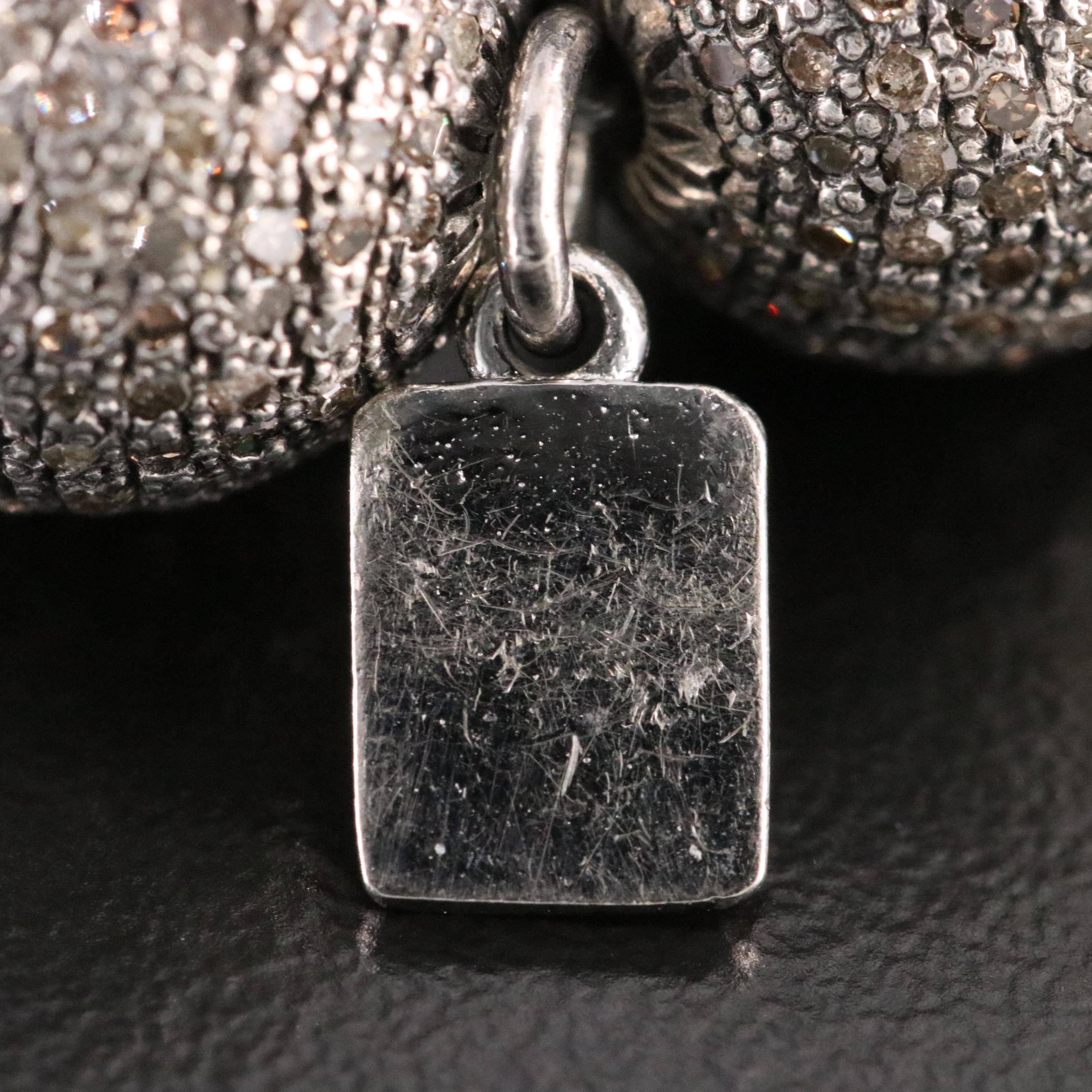 Sheryl Lowe Sterling Pavé Diamond Bead Bracelet