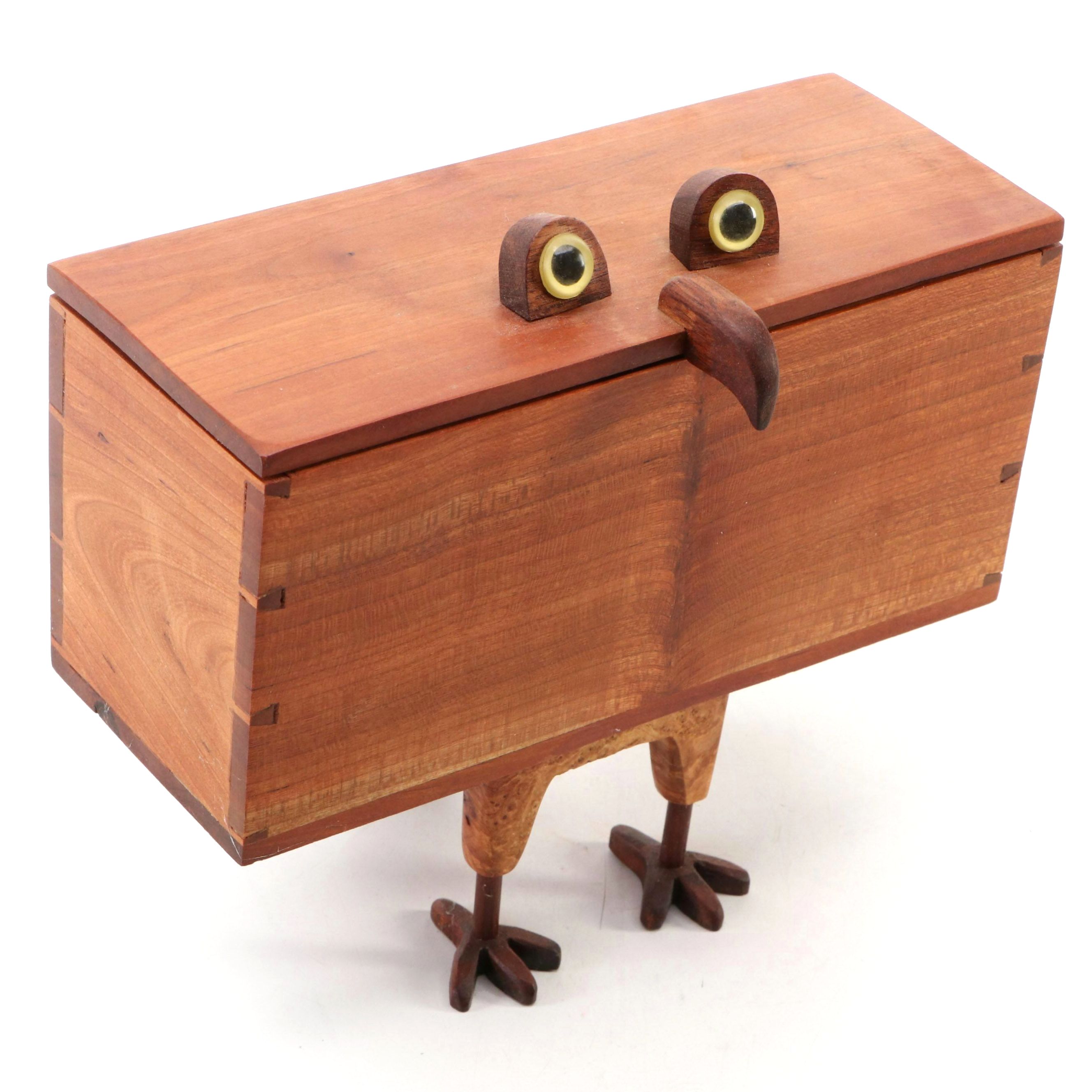 Whimsical Handcrafted Wooden Bird Box