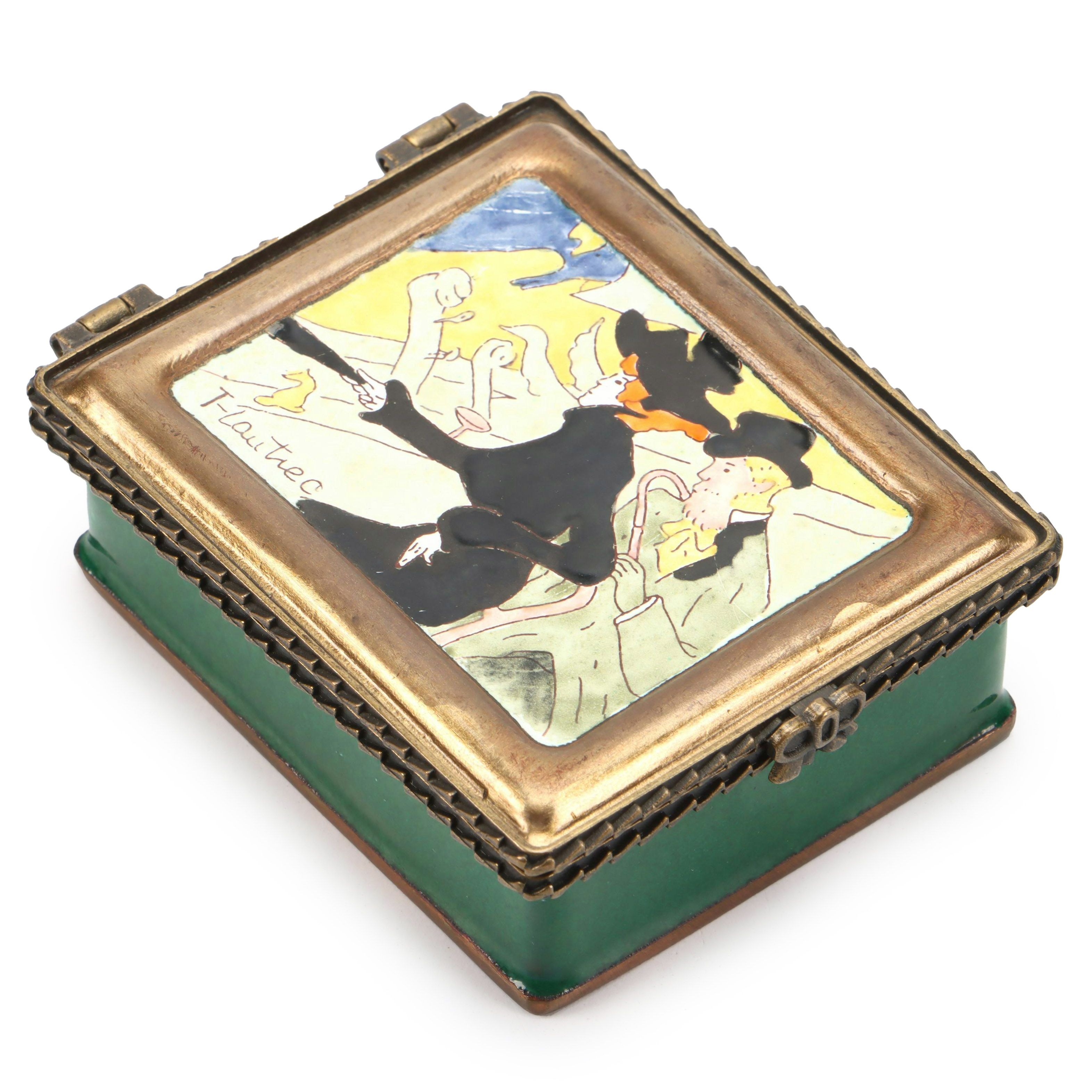 Kelvin Chen Limited Edition Toulouse-Lautrec Enamel Box, 2000