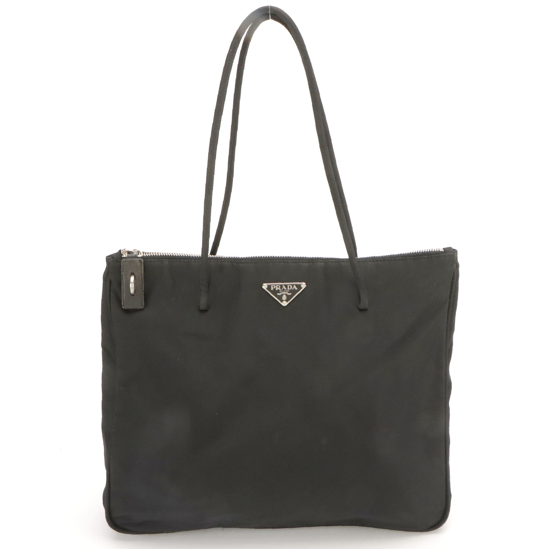 Prada Zipper Tote in Black Tessuto Nylon