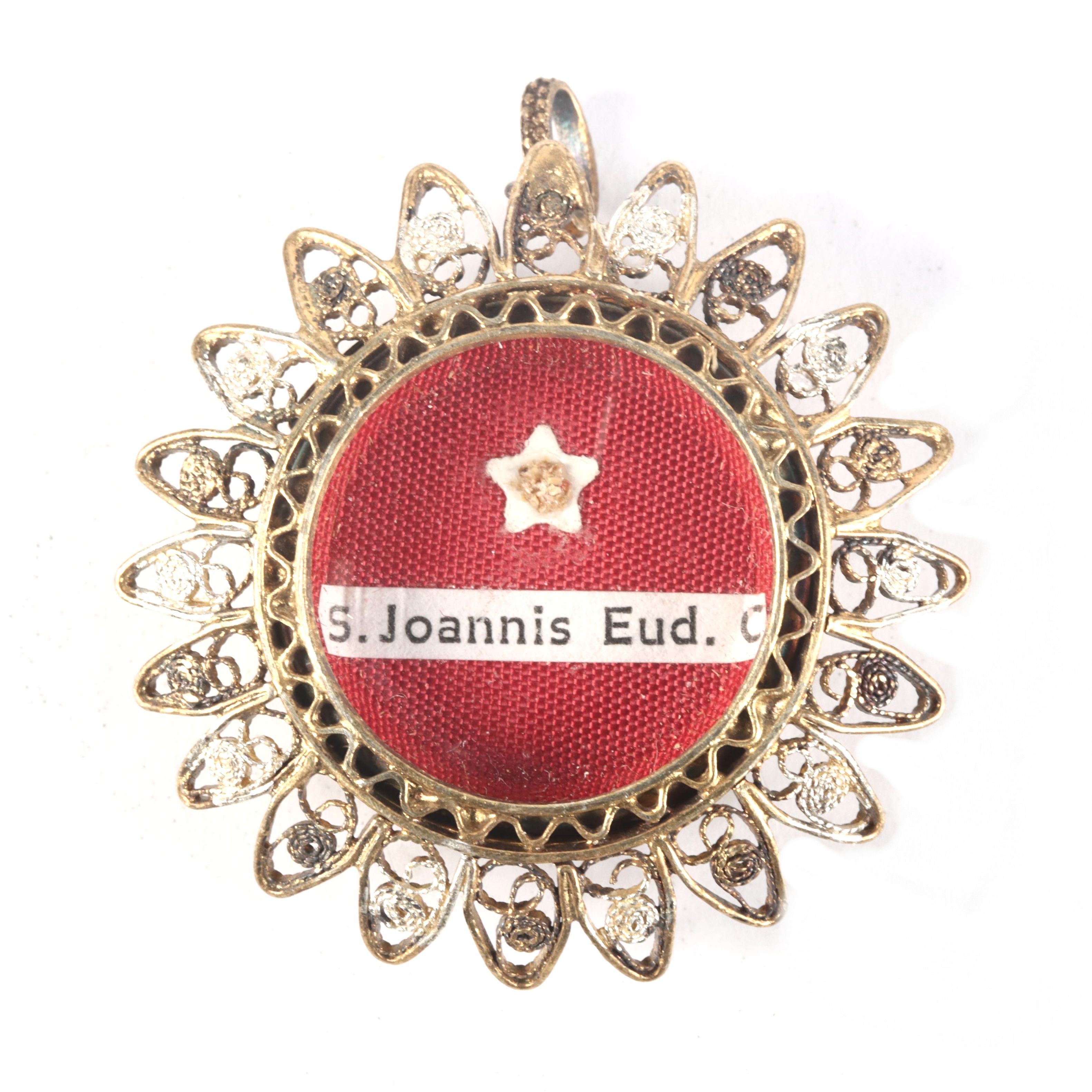 Relic of Saint John Eudes in Reliquary with Seal