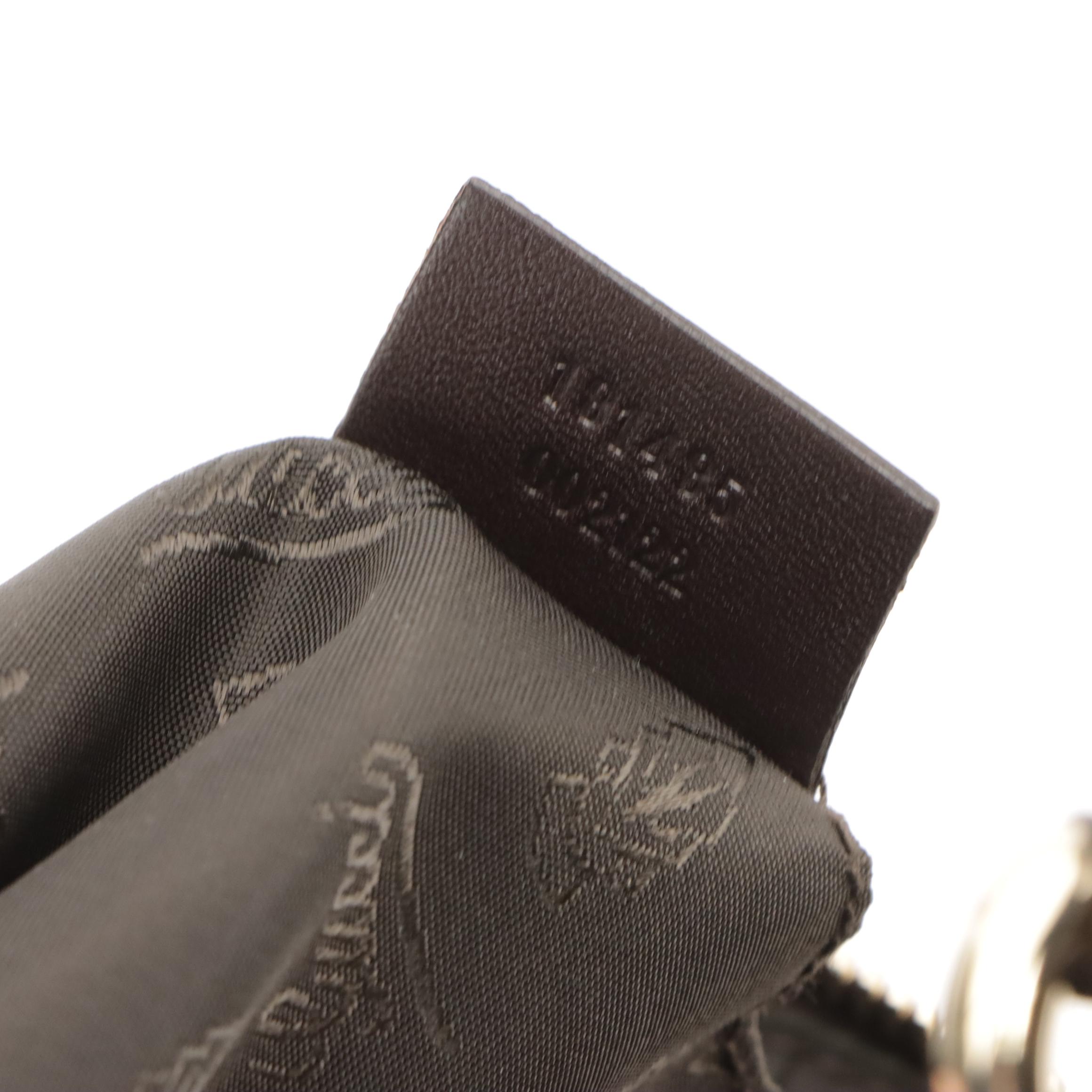 Gucci GG Crystal Canvas Barrel Bag with Brown Leather Trim