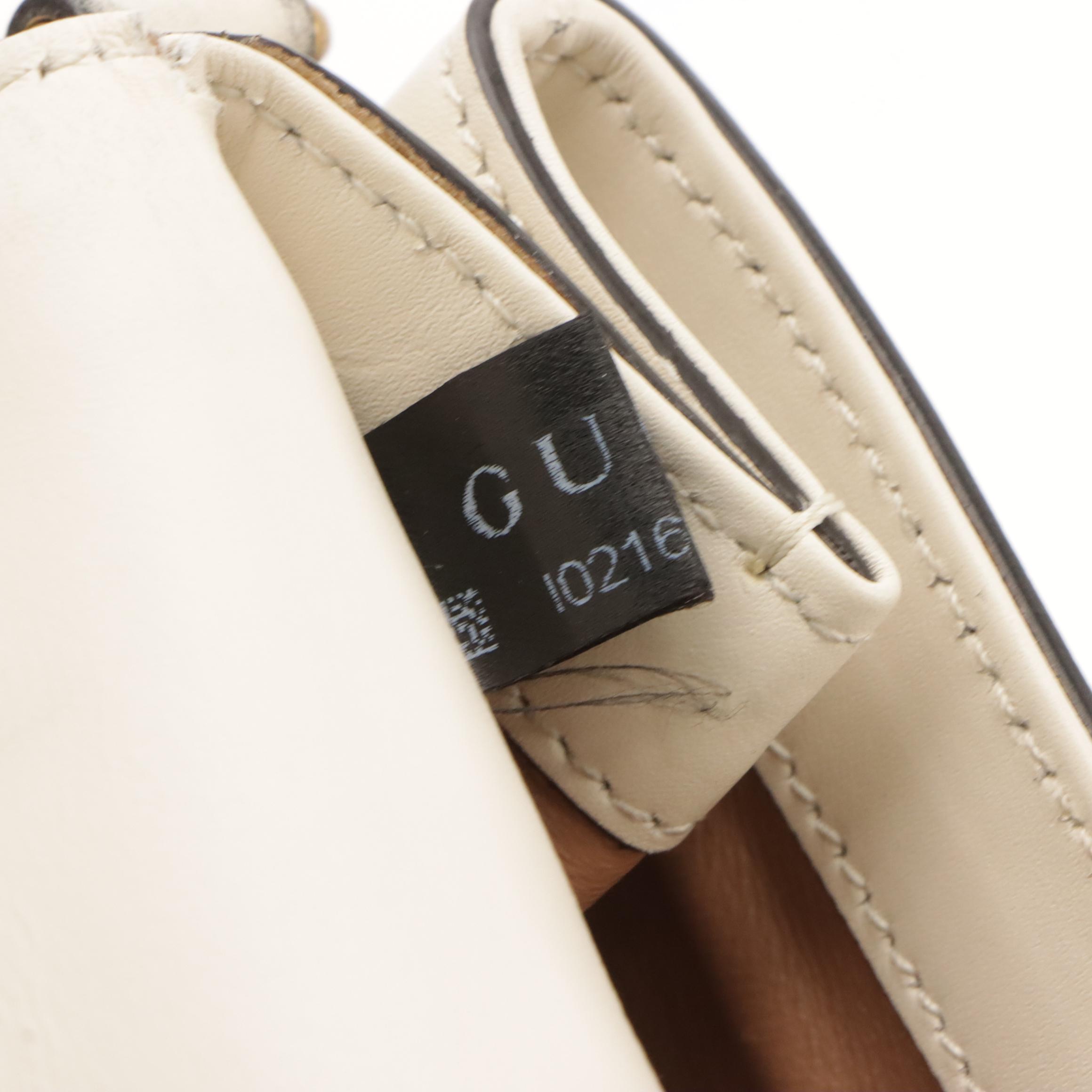 Gucci Mini Broadway Bee Shoulder Bag in Pearl Studded Calfskin Leather