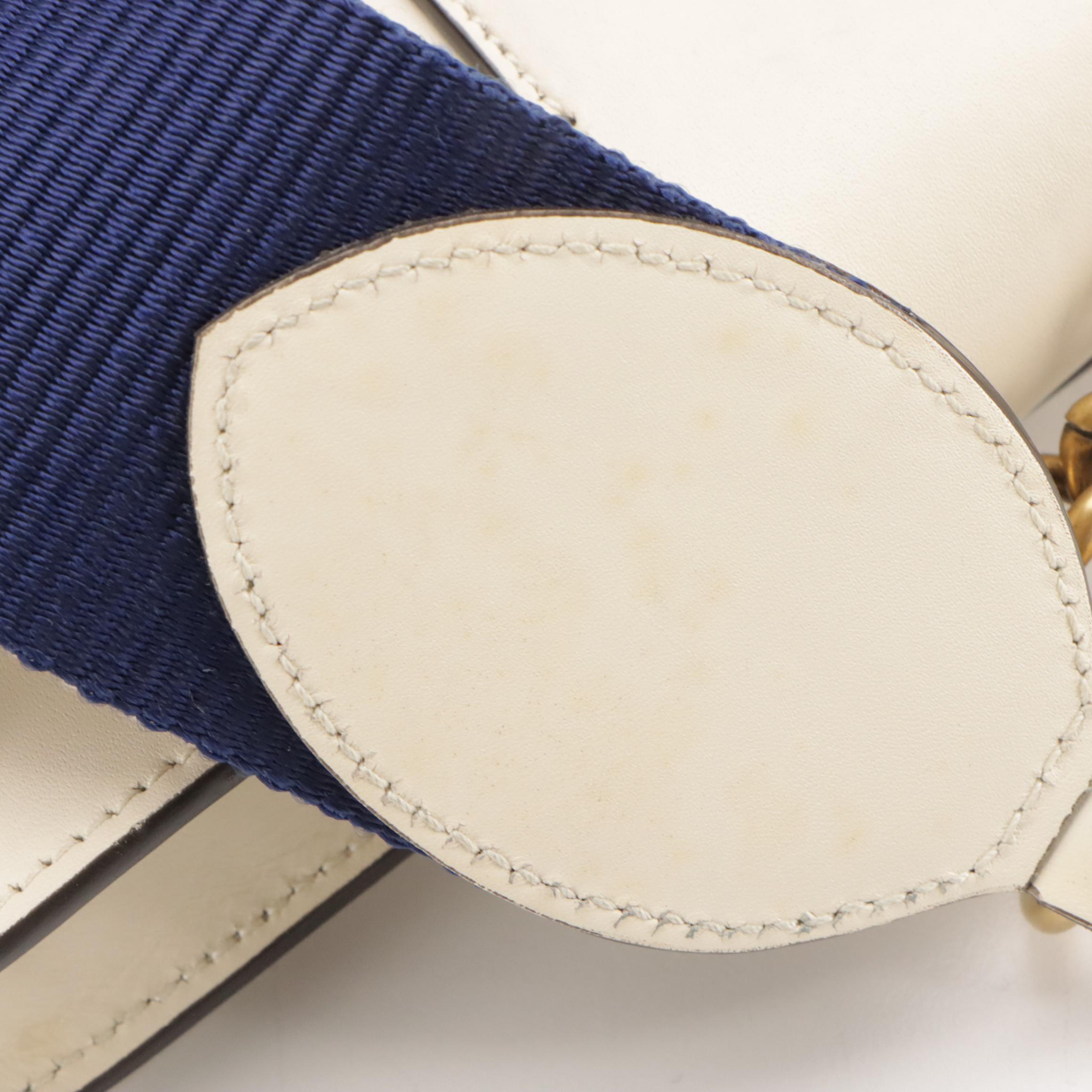 Gucci Mini Broadway Bee Shoulder Bag in Pearl Studded Calfskin Leather