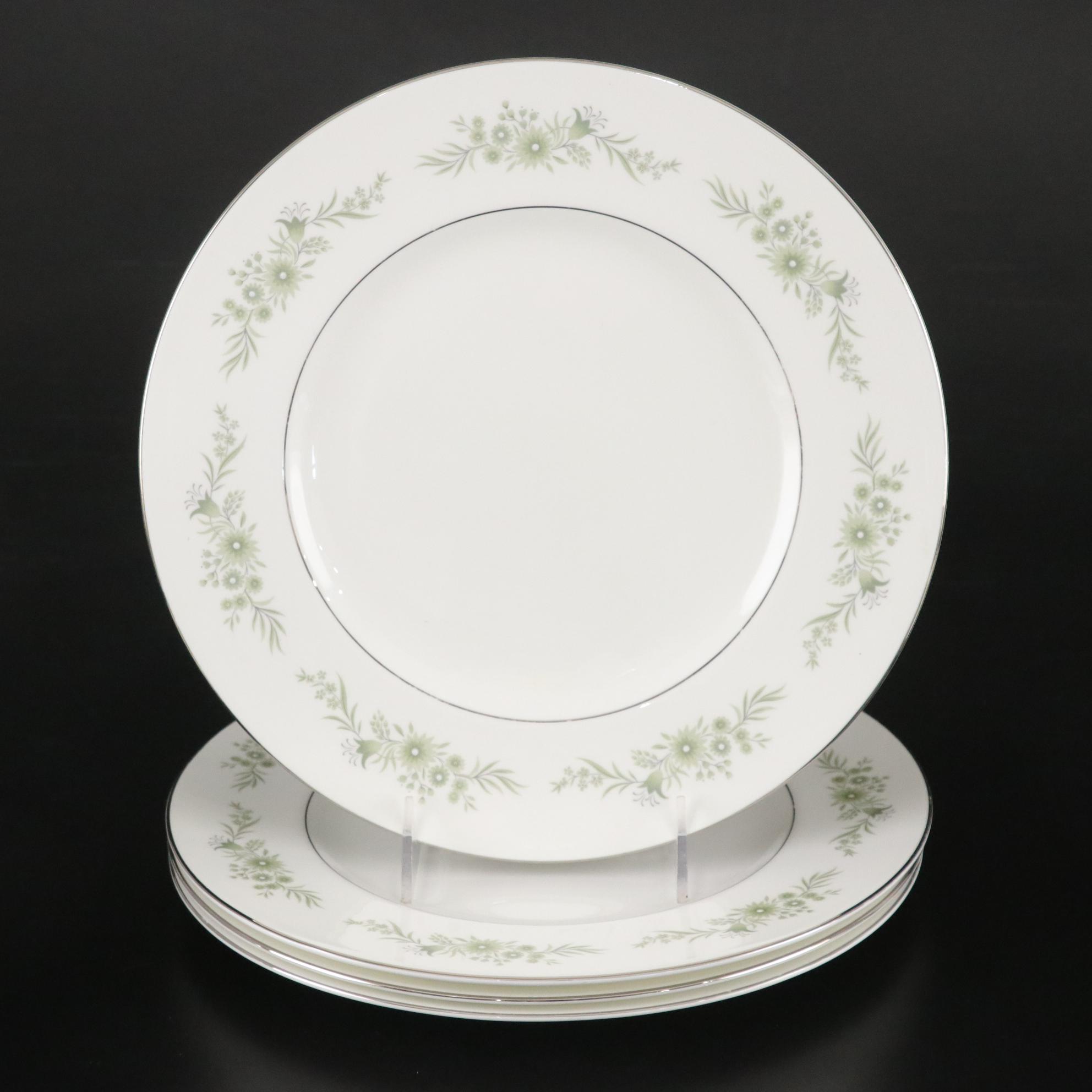 Wedgwood "Westbury" Platinum Rim Bone China Dinner Service for Four