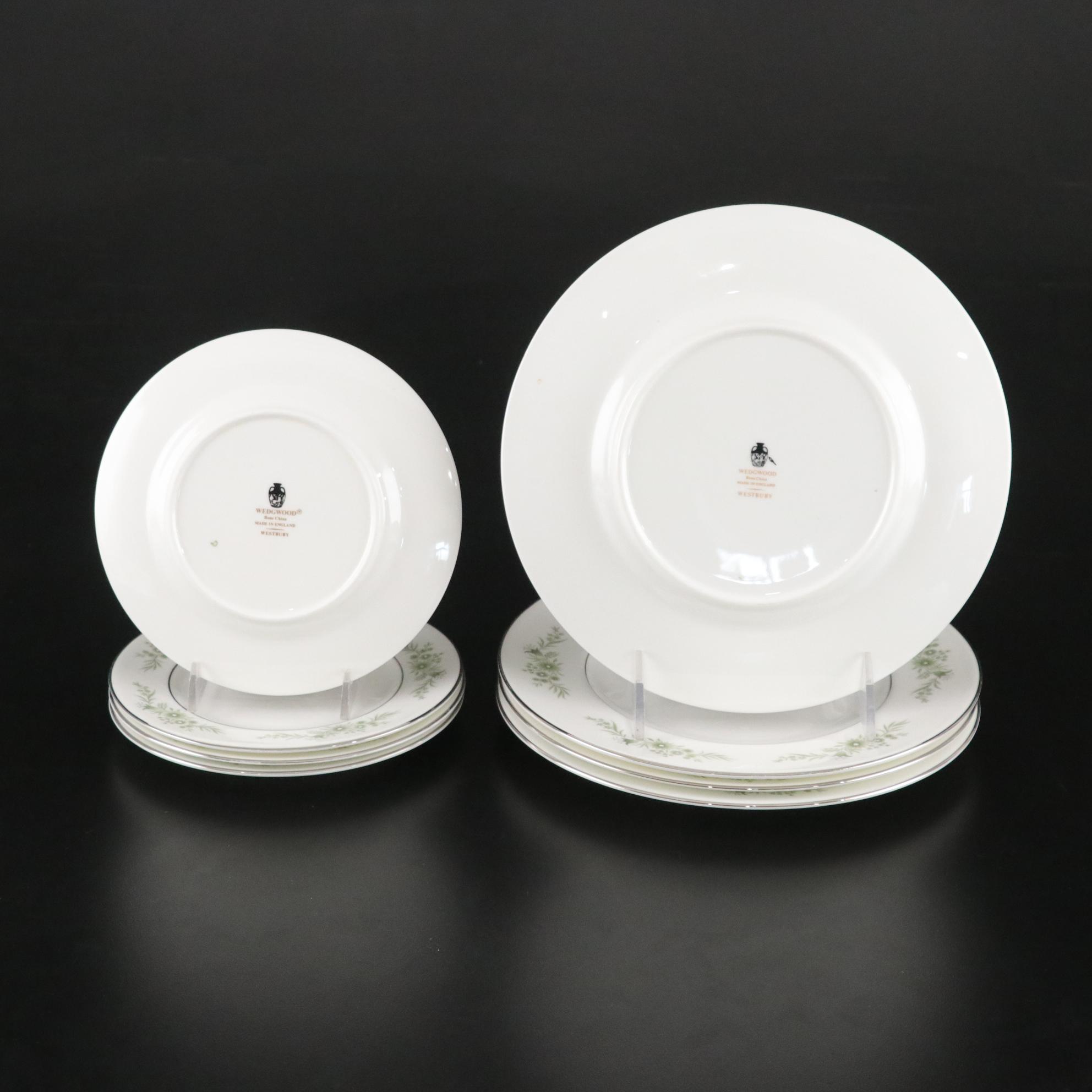 Wedgwood "Westbury" Platinum Rim Bone China Dinner Service for Four
