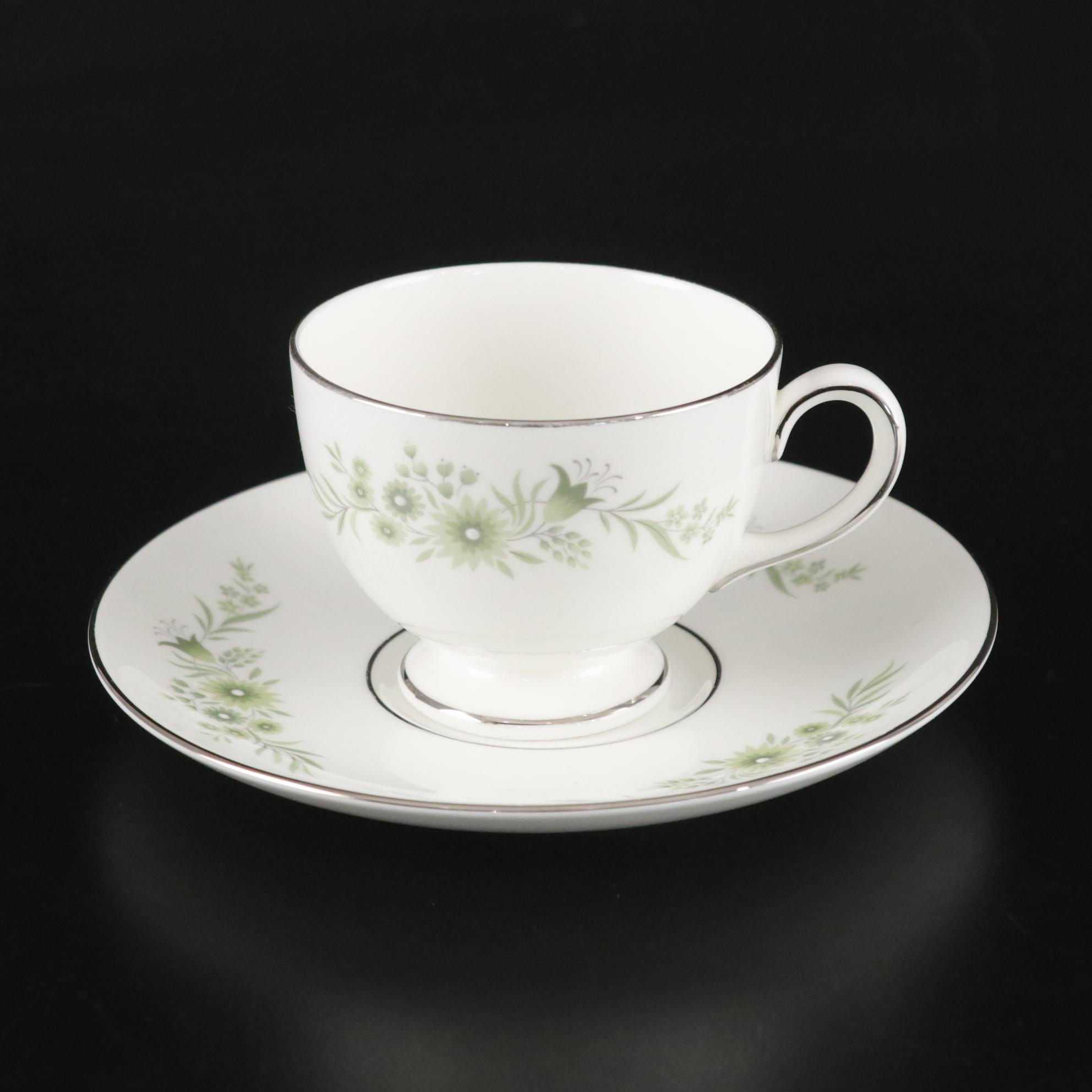 Wedgwood "Westbury" Platinum Rim Bone China Dinner Service for Four