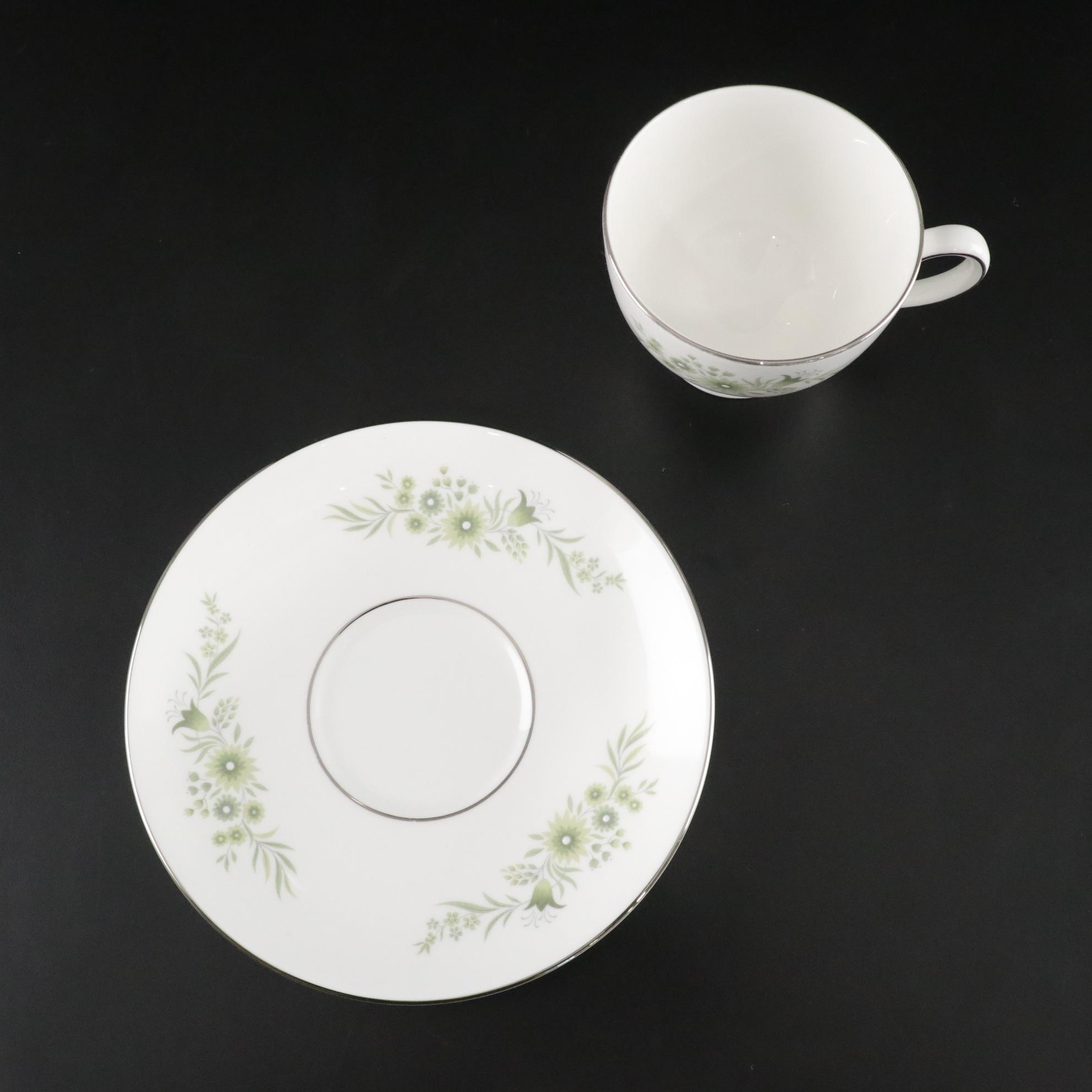 Wedgwood "Westbury" Platinum Rim Bone China Dinner Service for Four