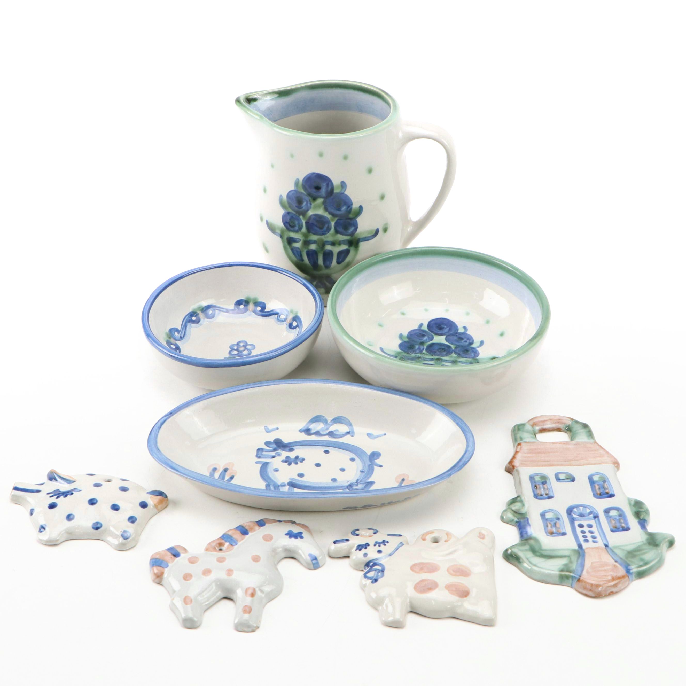 M.A. Hadley Stoneware Tableware and Plaques
