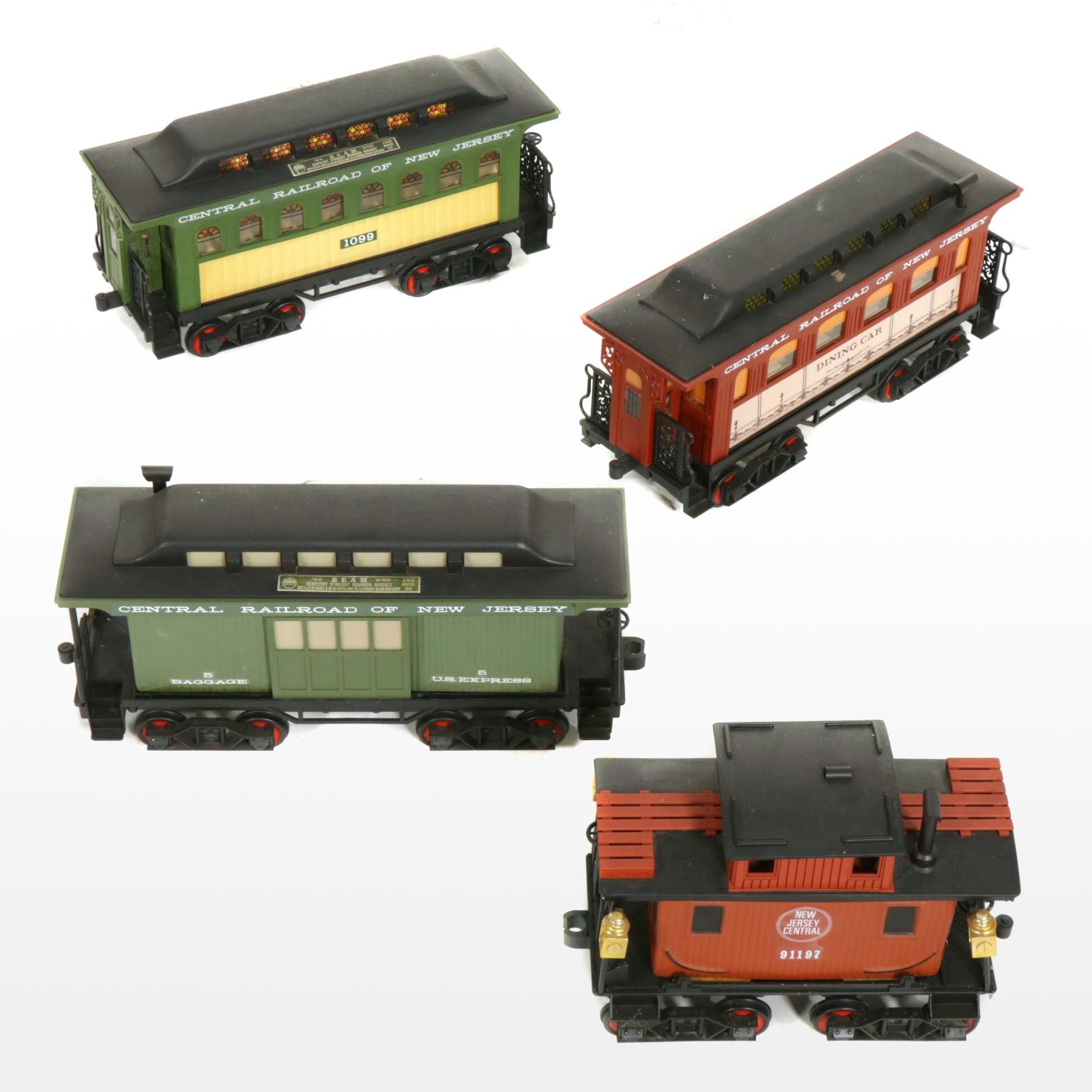 Jim Beam Whiskey Train Decanter Set by Regal China, 1980s