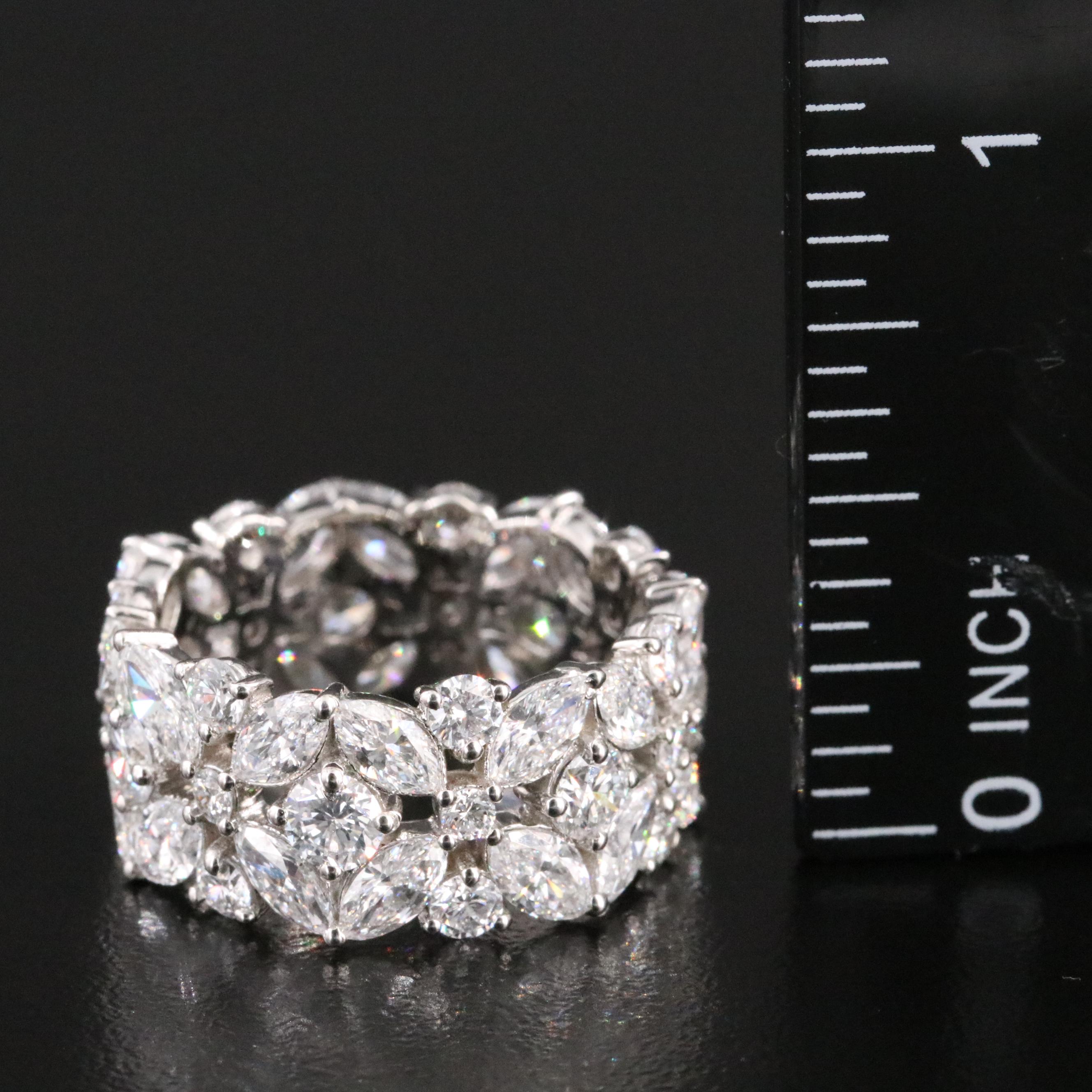 Platinum 5.96 CTW Lab Grown Diamond Eternity Band