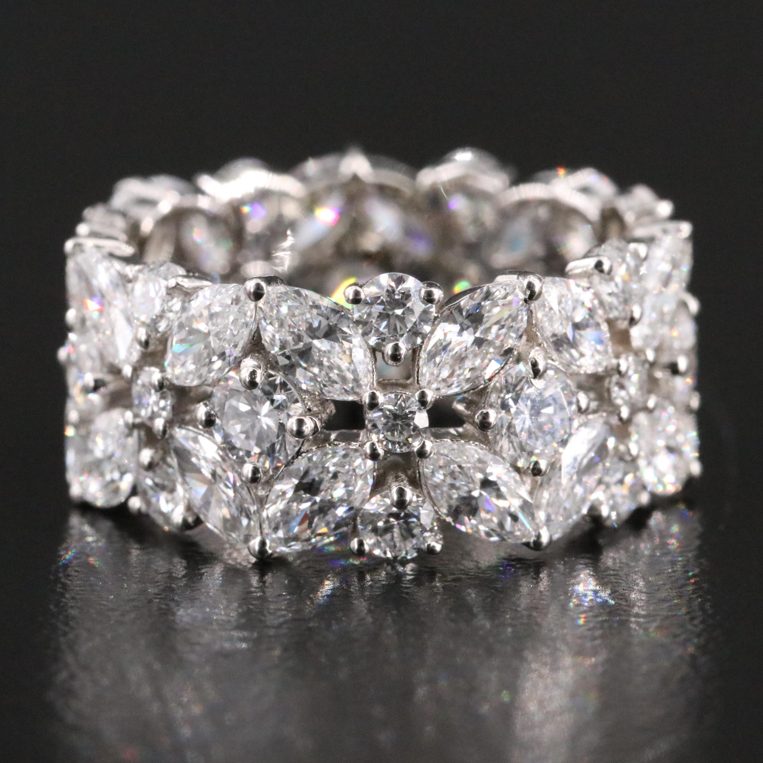 Platinum 5.96 CTW Lab Grown Diamond Eternity Band