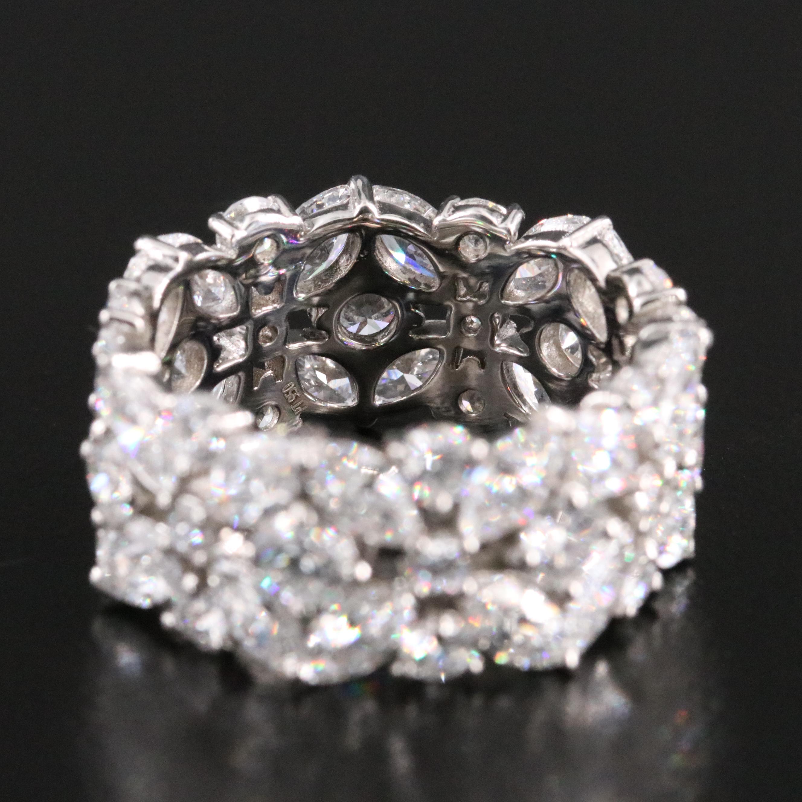 Platinum 5.96 CTW Lab Grown Diamond Eternity Band