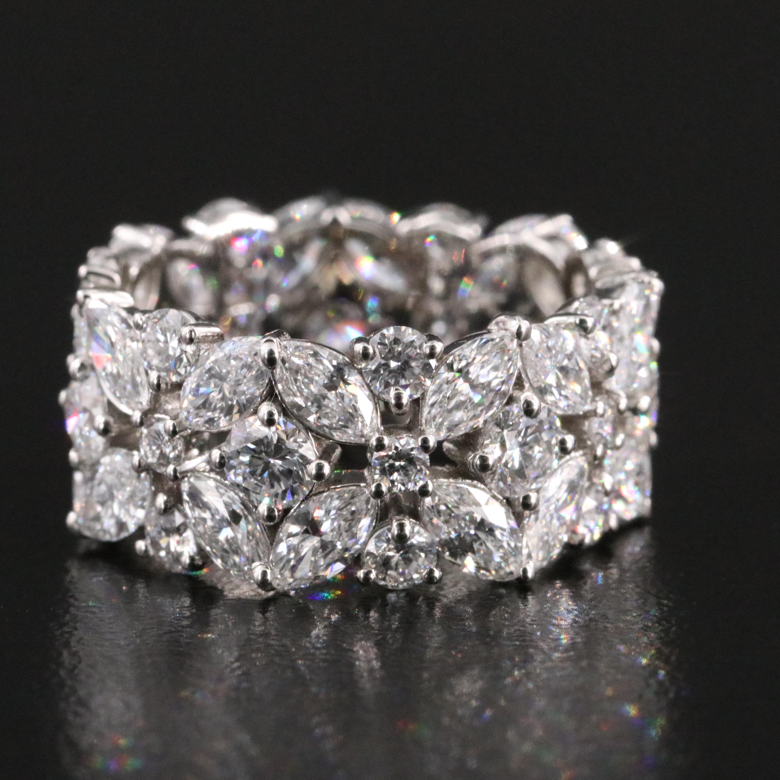 Platinum 5.96 CTW Lab Grown Diamond Eternity Band