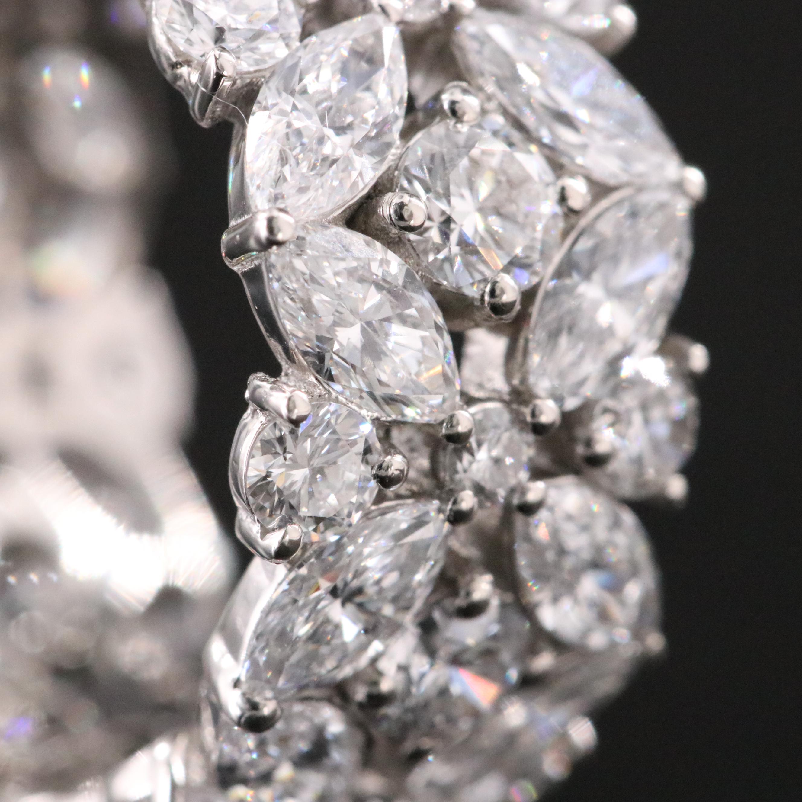 Platinum 6.58 CTW Lab Grown Diamond Flower Eternity Band