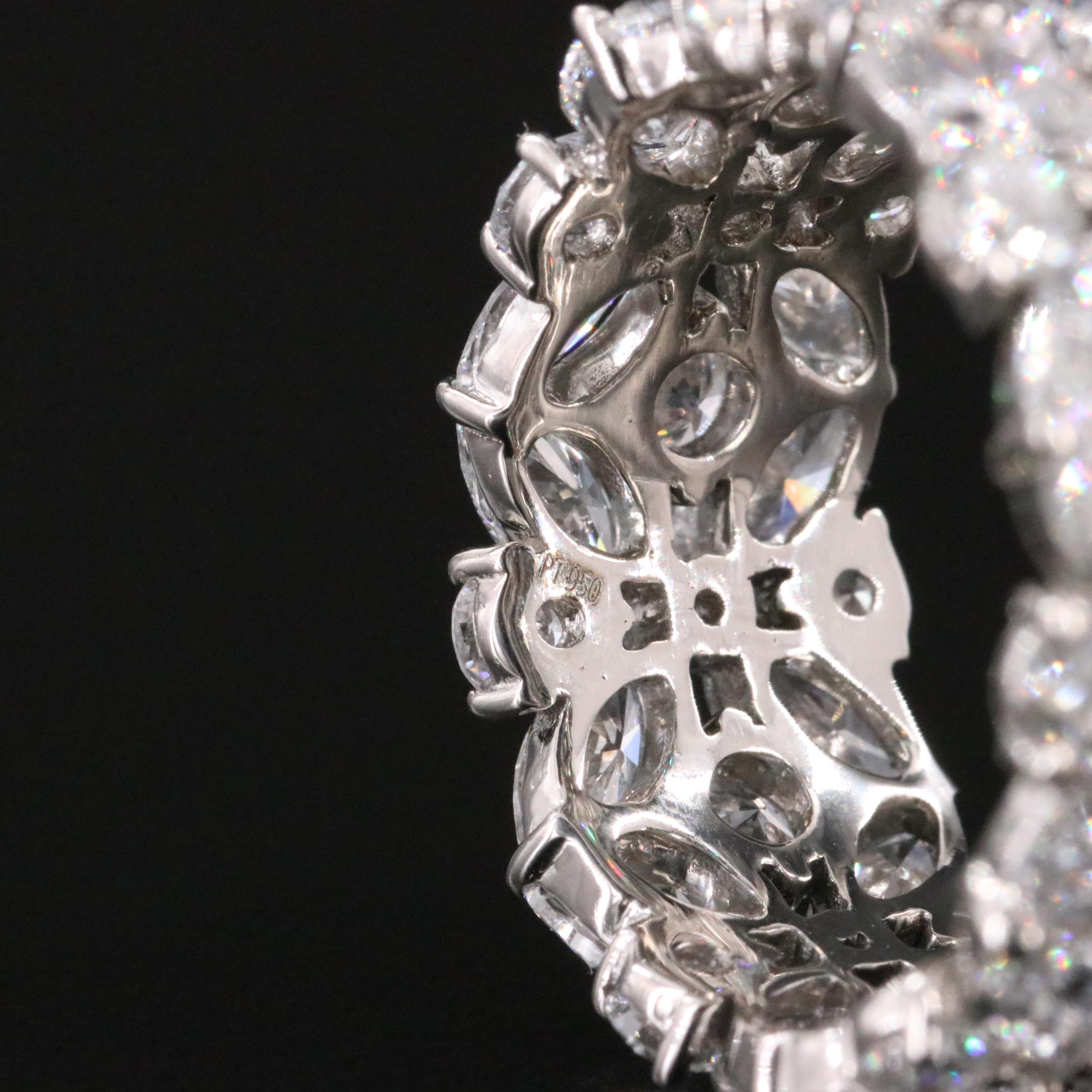 Platinum 6.58 CTW Lab Grown Diamond Flower Eternity Band