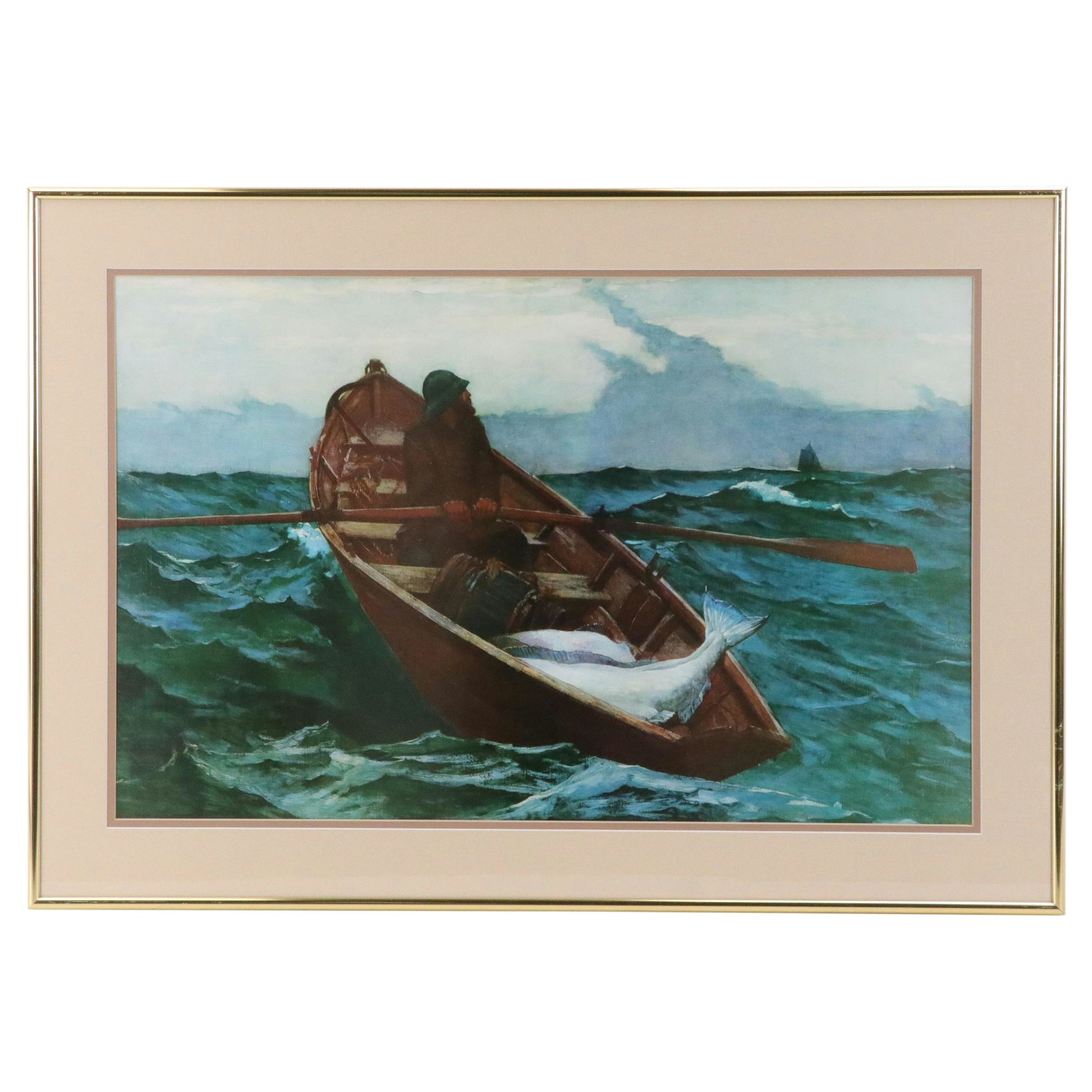 After Winslow Homer Offset Lithograph "The Fog Warning"