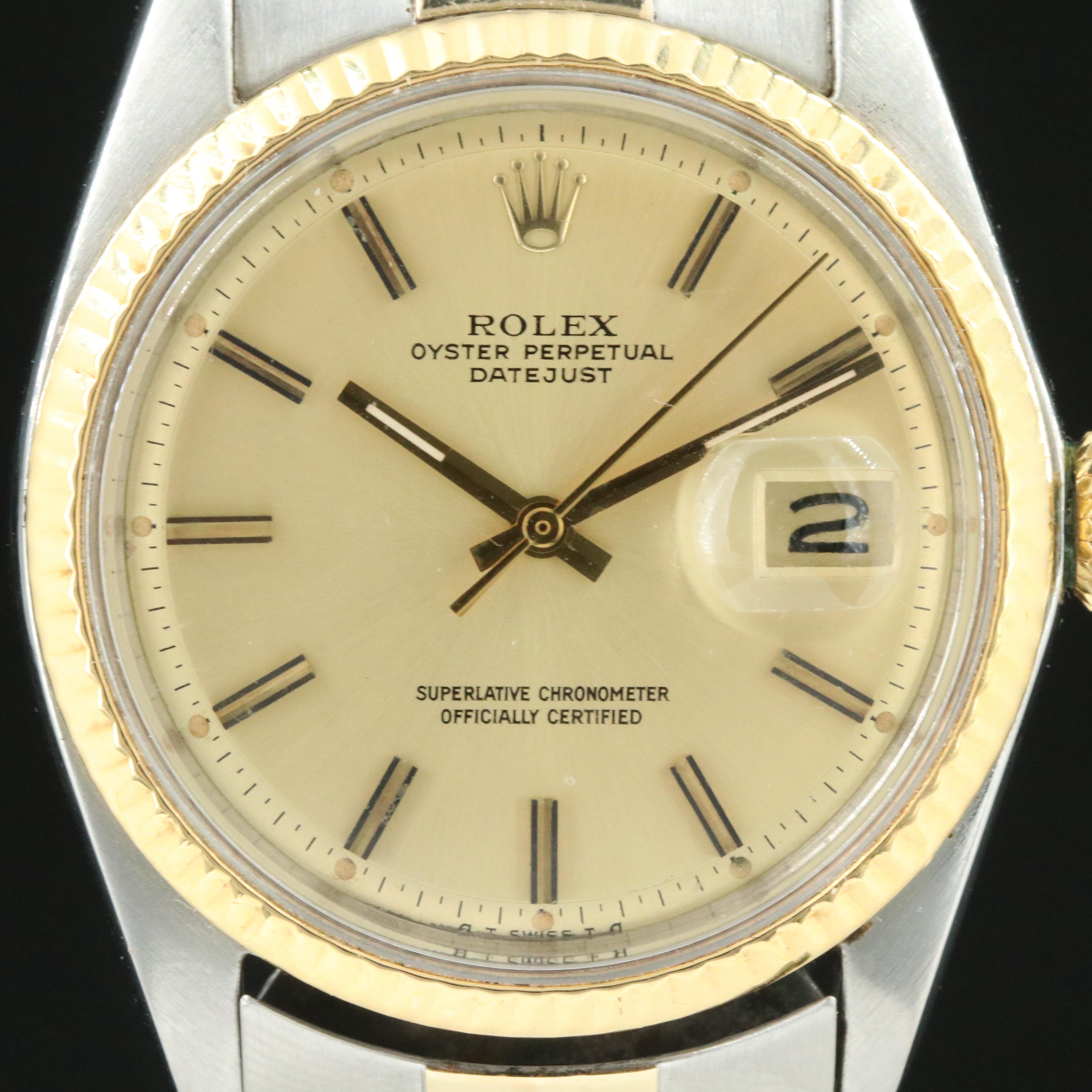 1964 Rolex Pie Pan Sigma Dial Datejust Watch