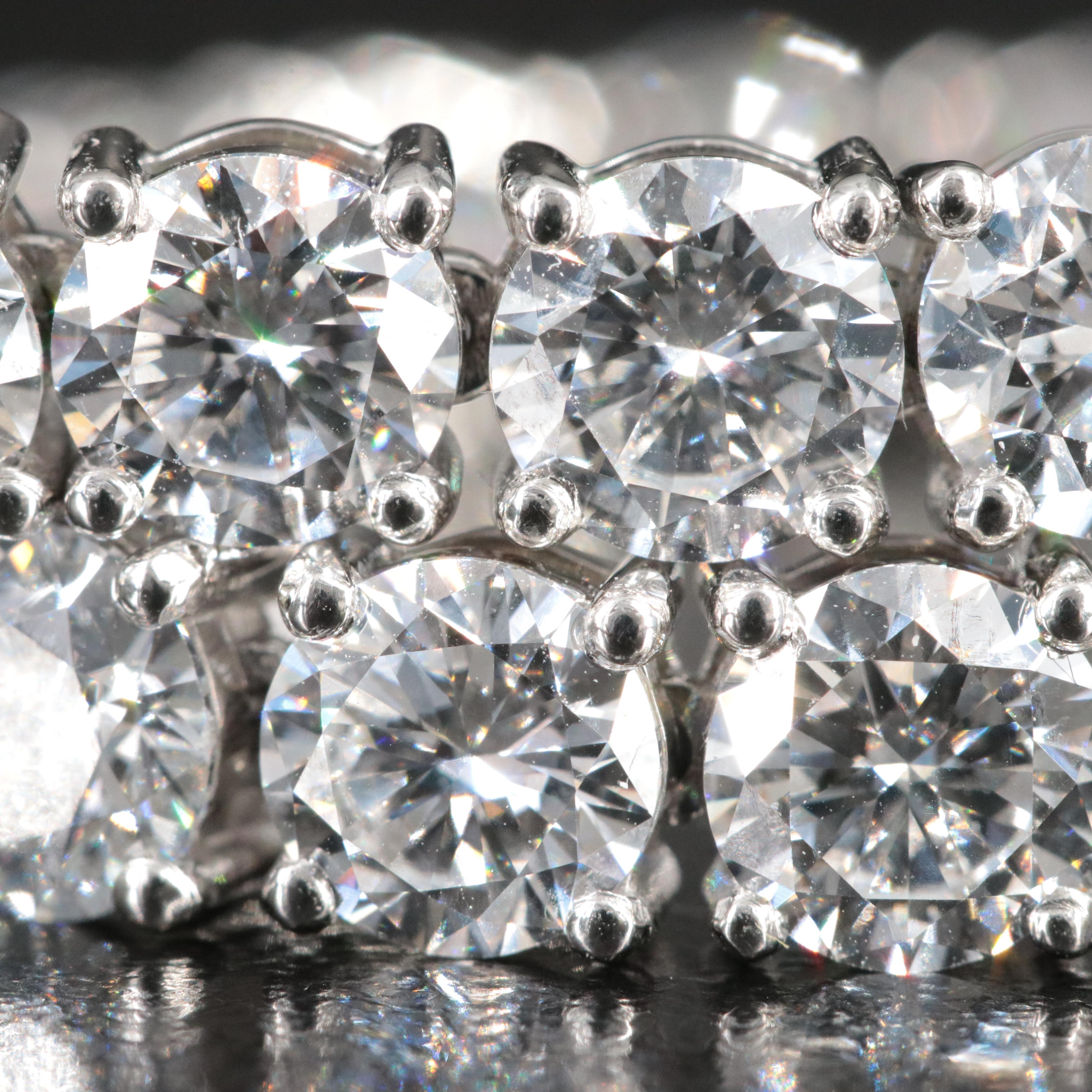 Platinum 18.61 CTW Lab Grown Diamond Line Bracelet