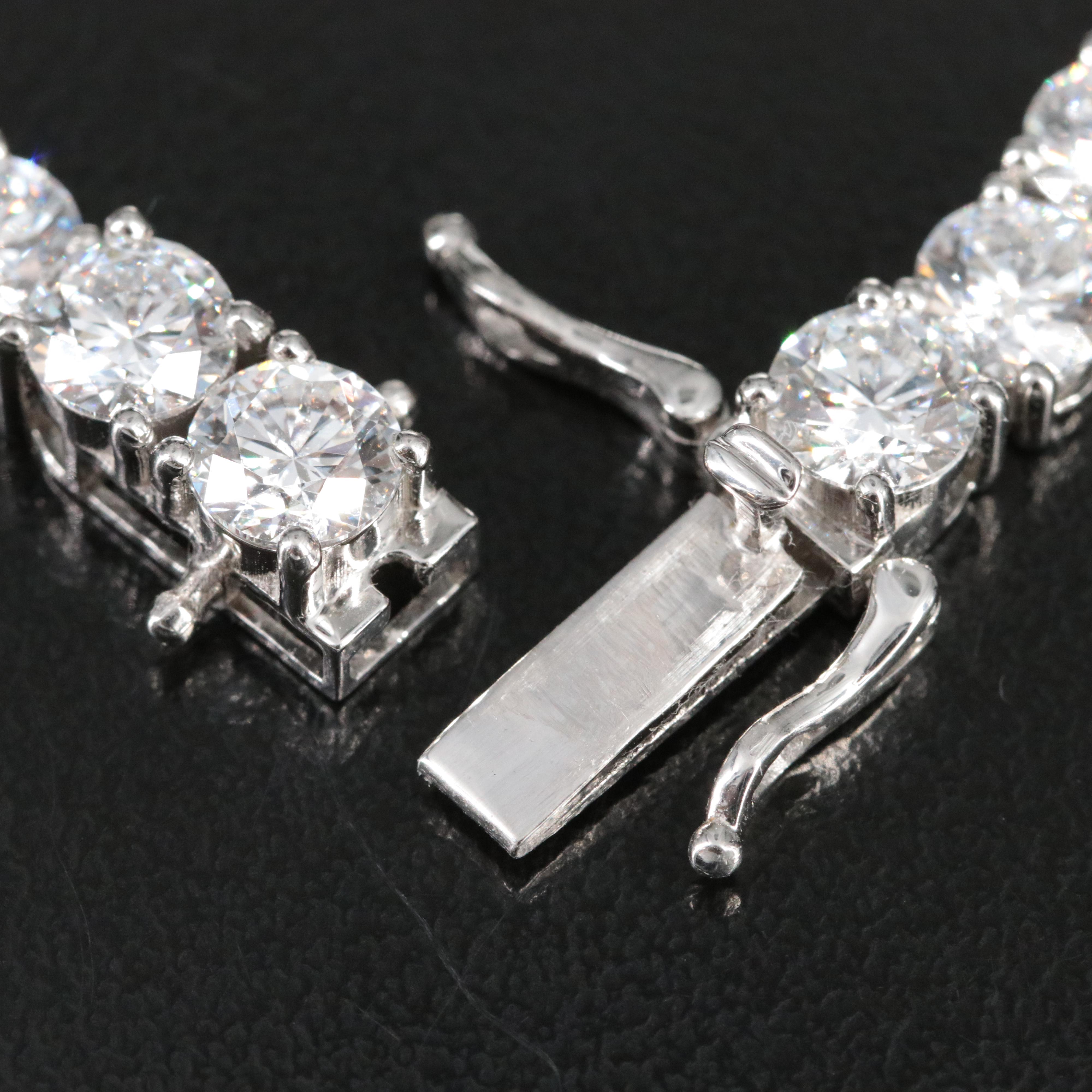Platinum 18.61 CTW Lab Grown Diamond Line Bracelet