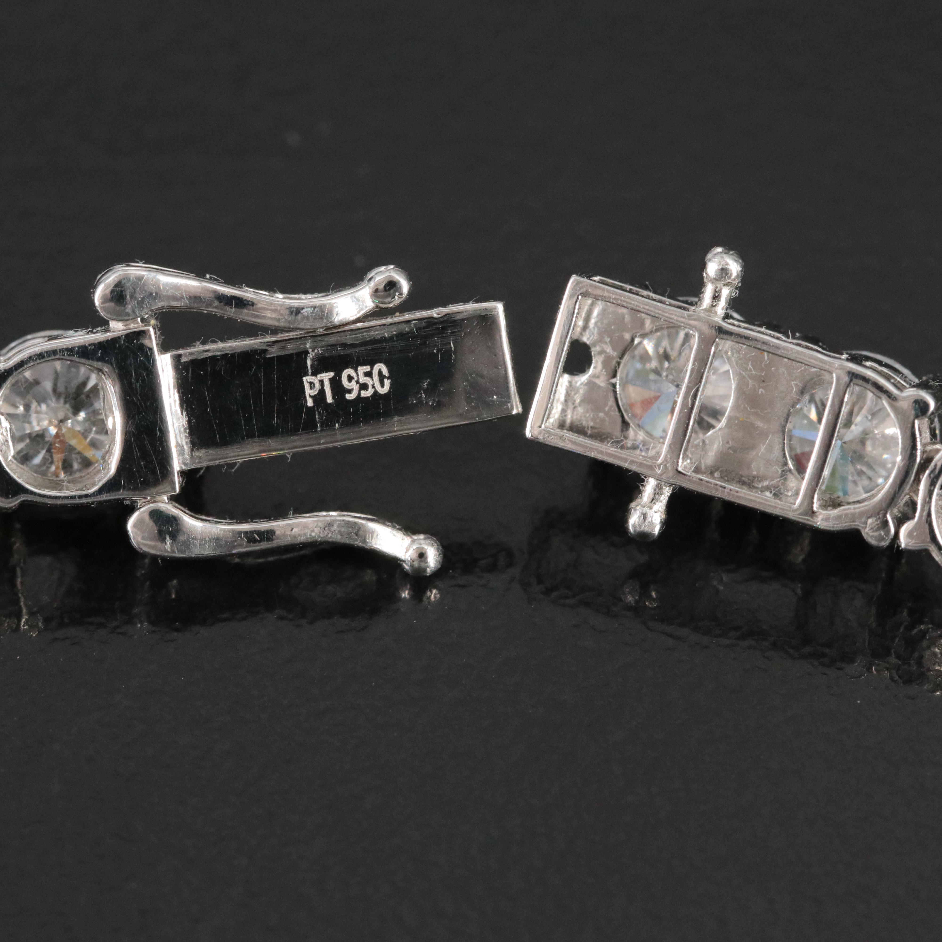 Platinum 18.61 CTW Lab Grown Diamond Line Bracelet