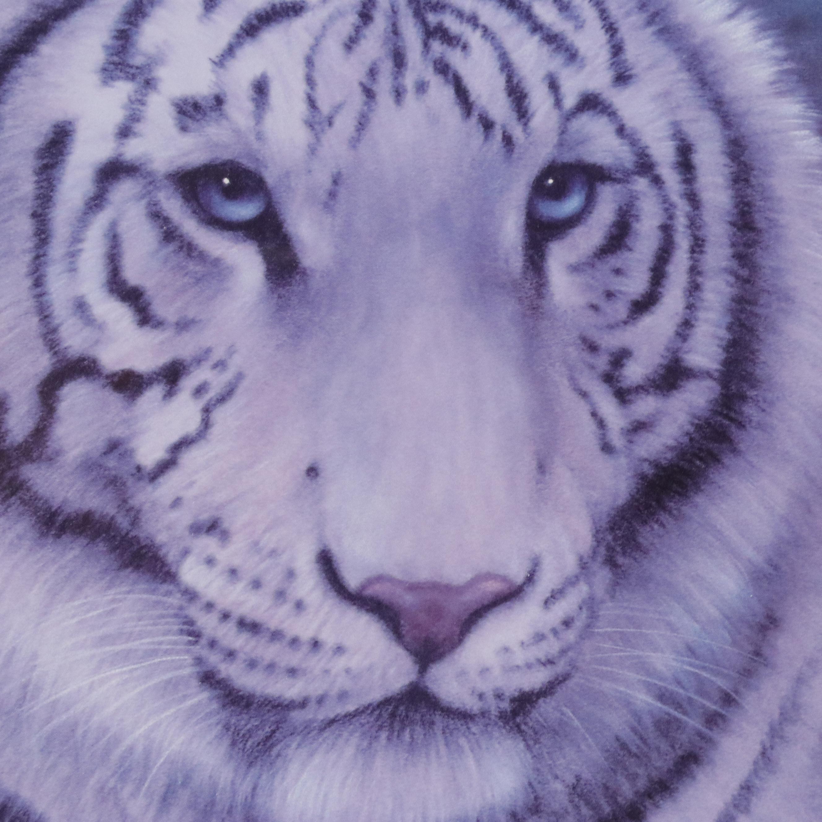Harold Rigsby Offset Lithograph of White Bengal Tiger