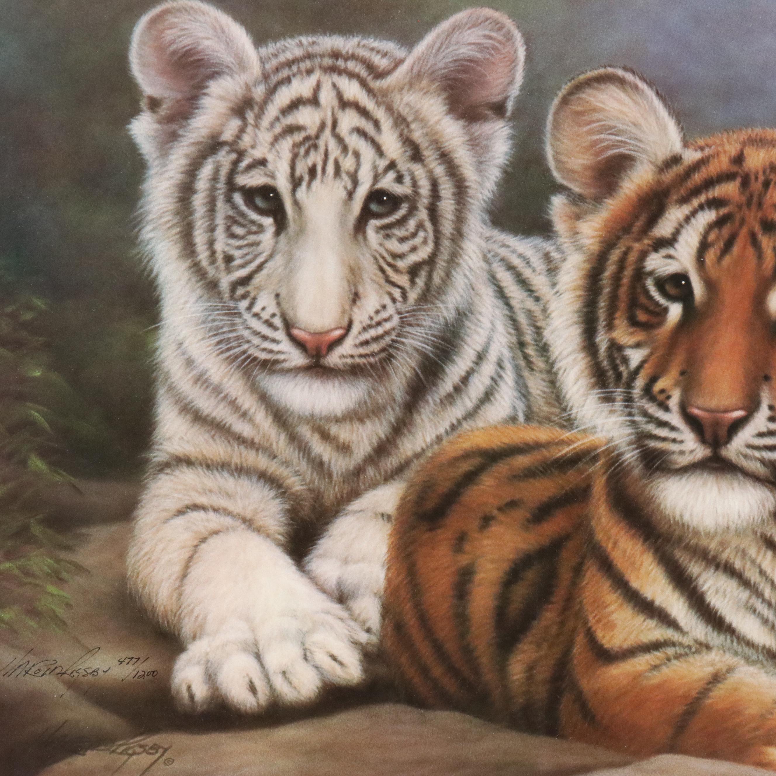 Harold Rigsby Offset Lithograph "Siblings"