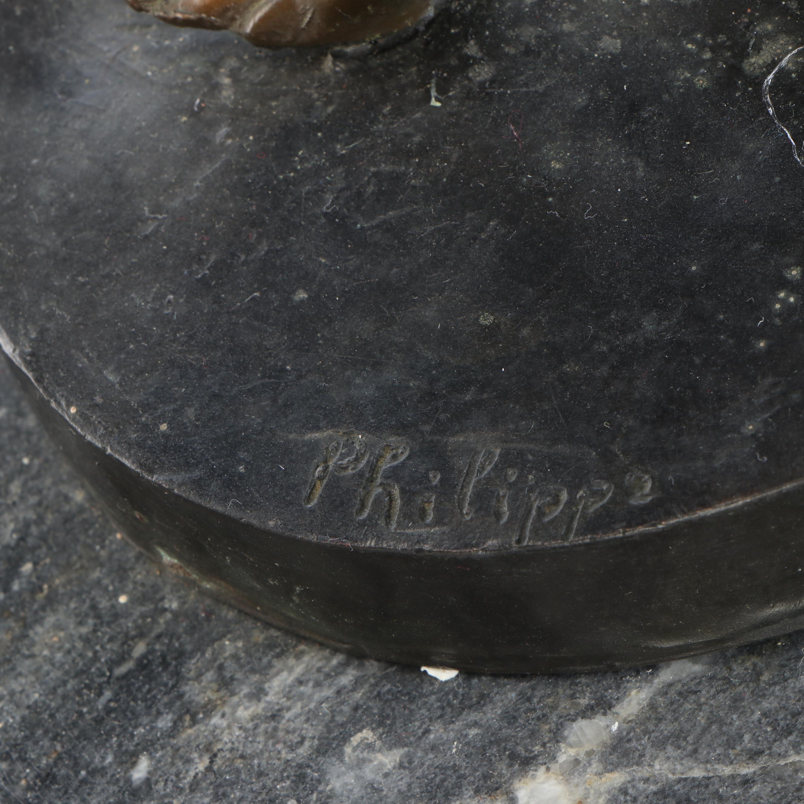 After Paul Philippe "Nude Awakening" Bronze Statue on Marble Base