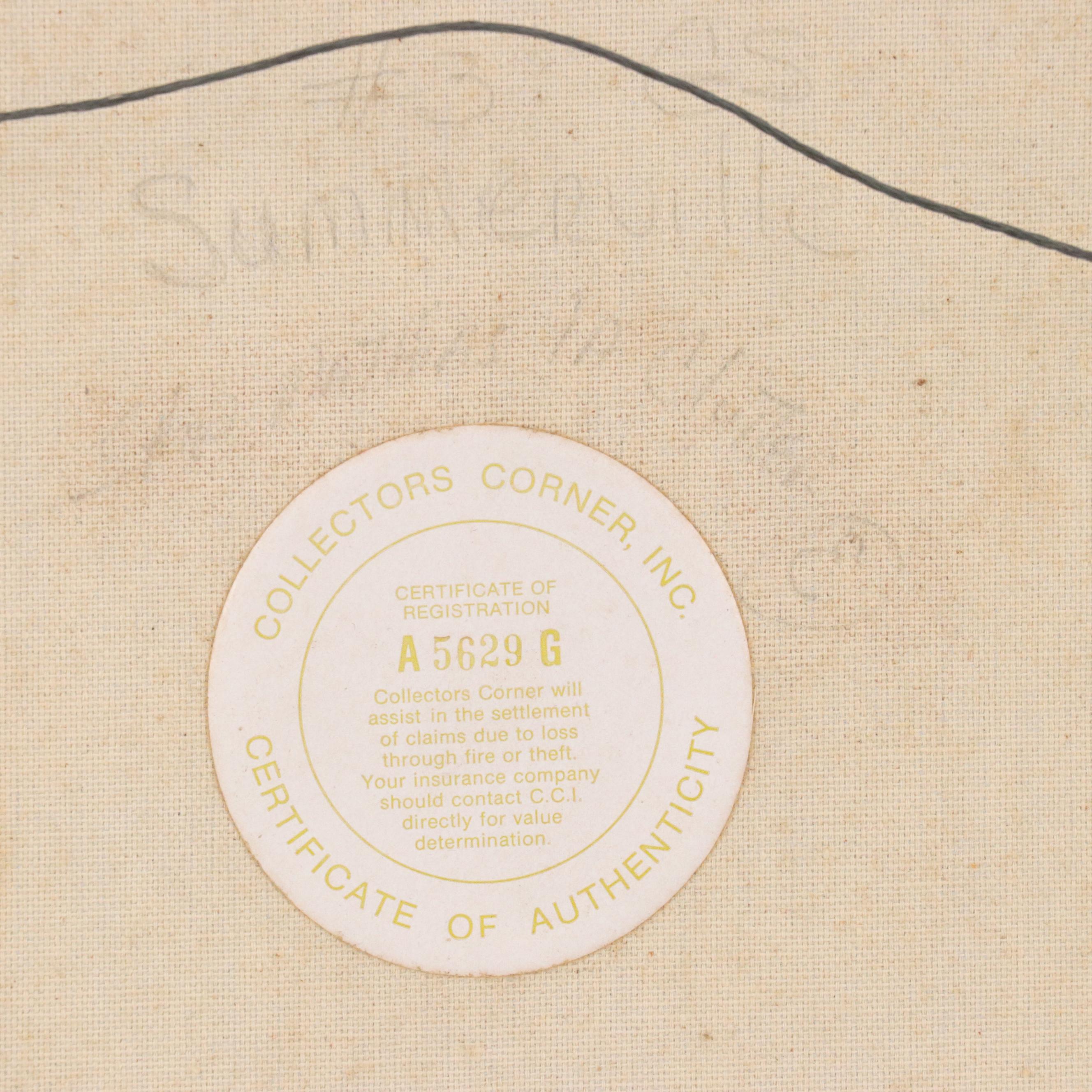 Textured Oil Painting of Bald Eagle, Late 20th Century