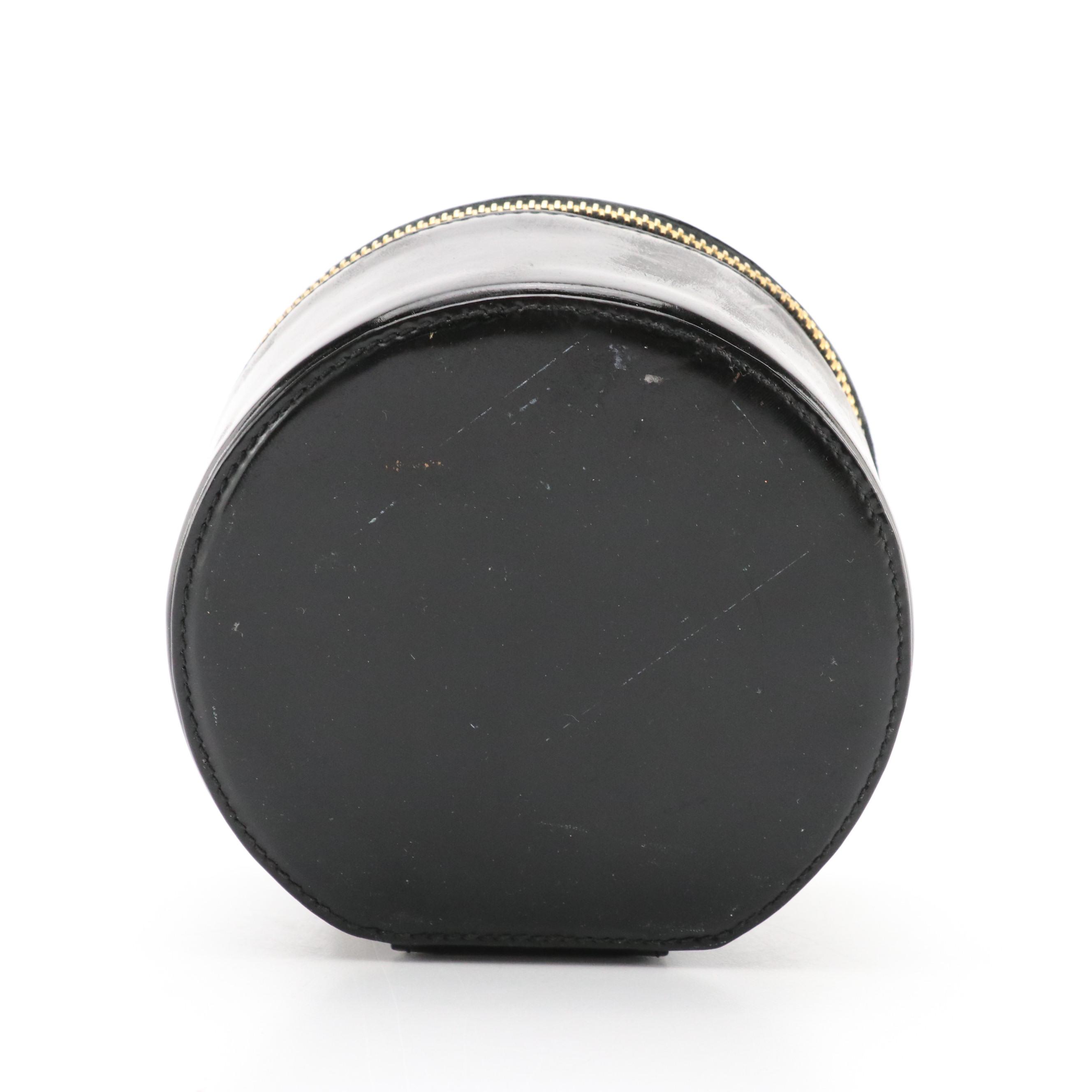 Chanel Round Travel Jewelry Case in Patent Leather