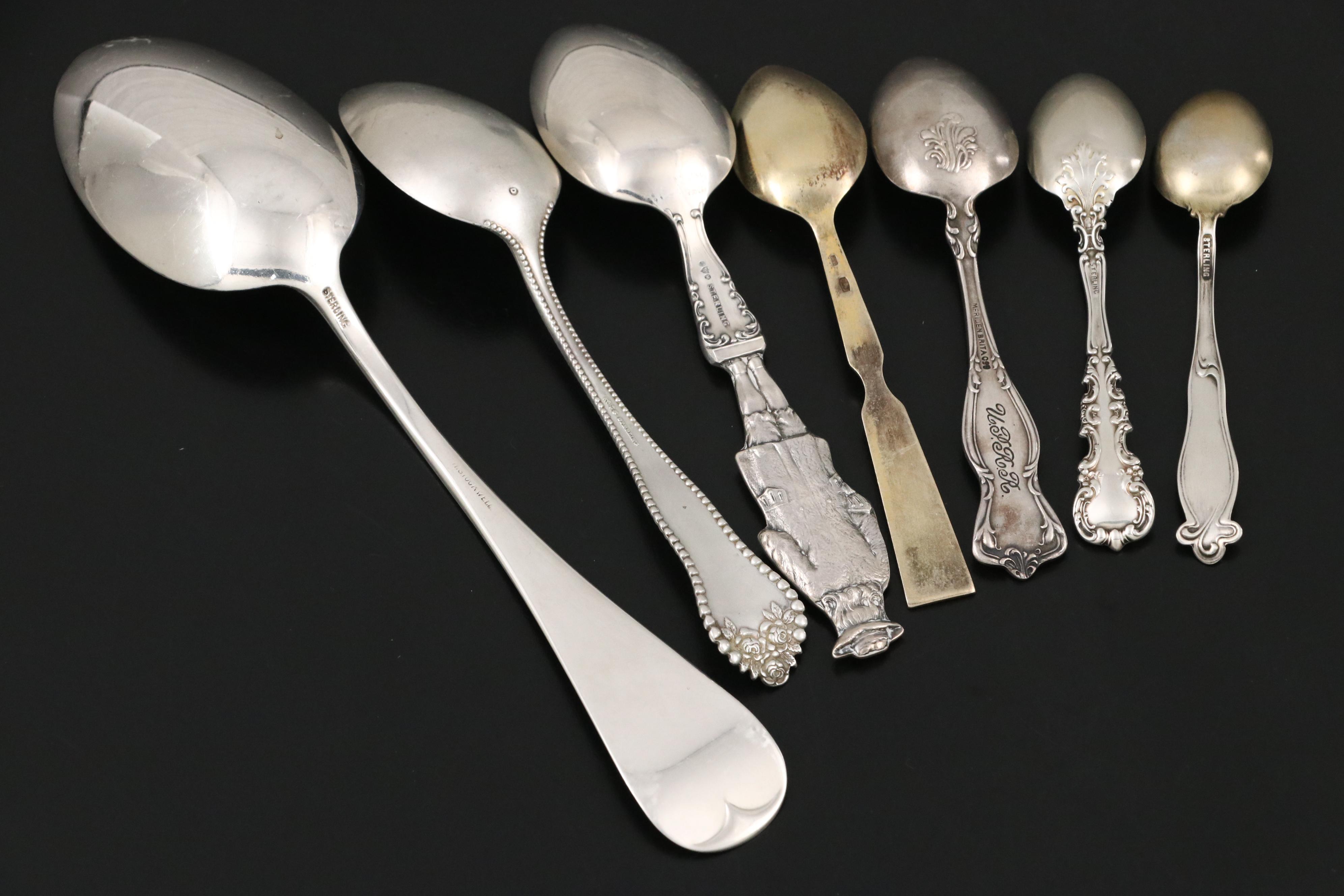 Gorham "Lancaster" and More Sterling Silver Spoons with Russian 800 Silver Spoon