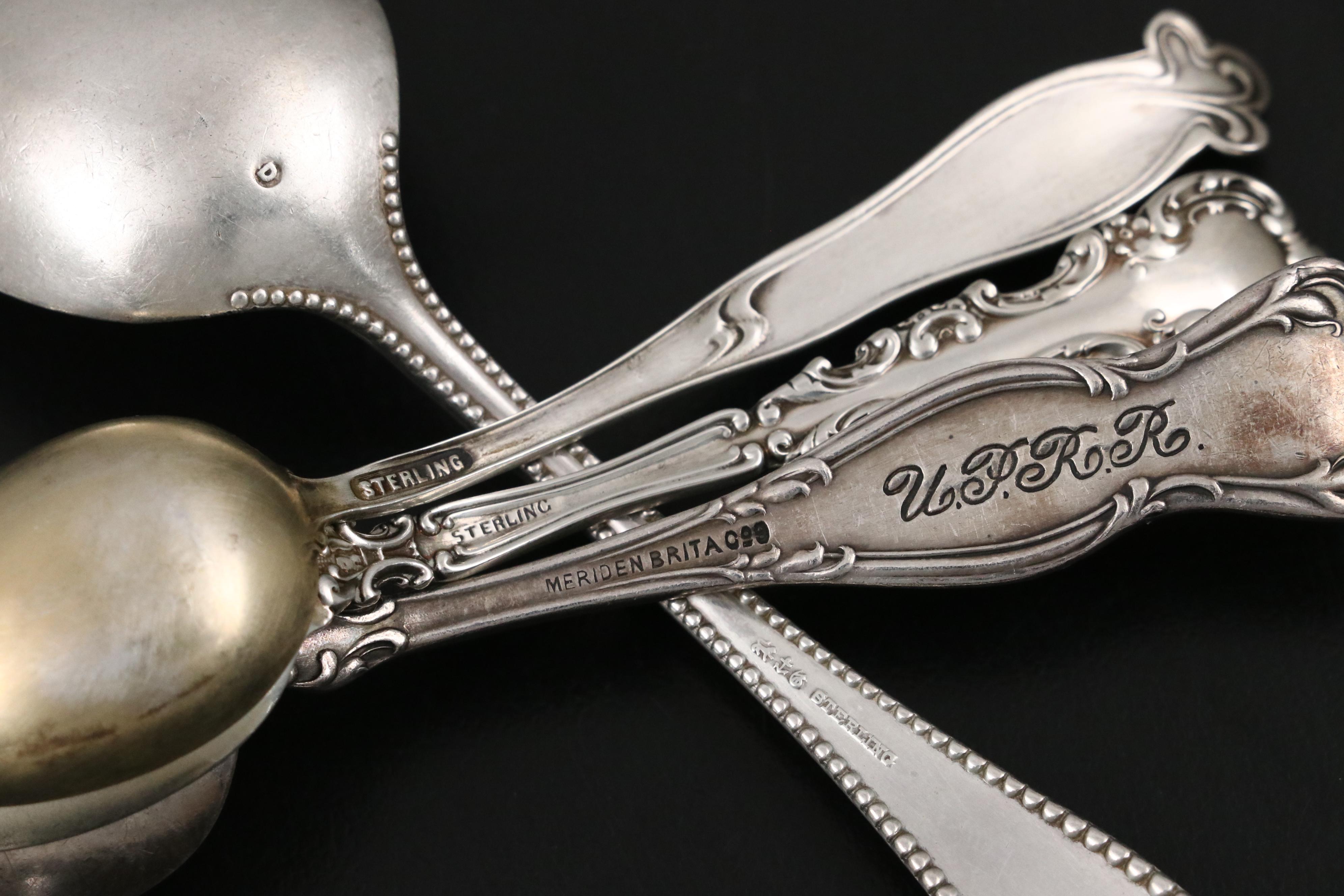 Gorham "Lancaster" and More Sterling Silver Spoons with Russian 800 Silver Spoon