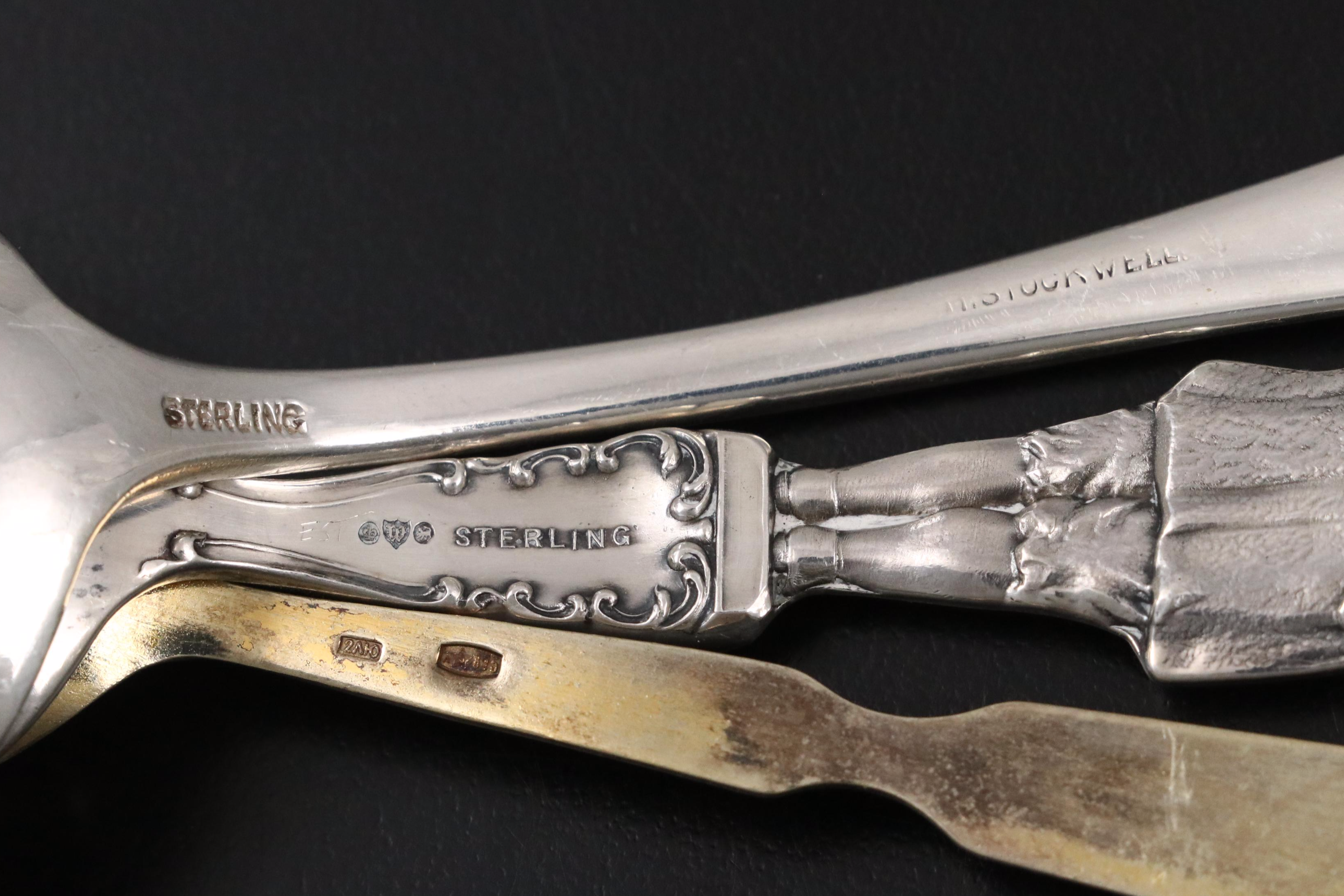 Gorham "Lancaster" and More Sterling Silver Spoons with Russian 800 Silver Spoon