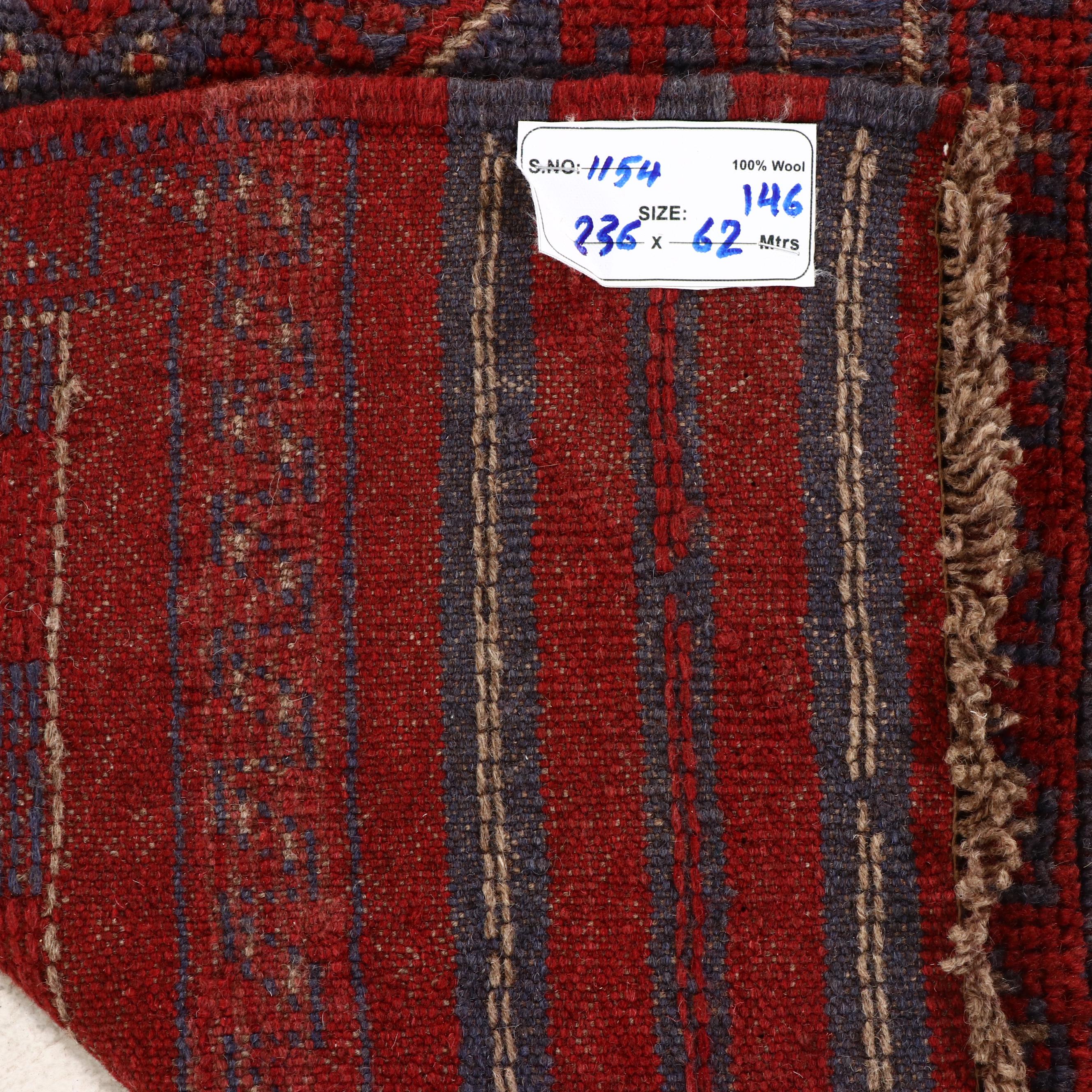 2' x 7'10 Handwoven Afghan Mashwani Carpet Runner