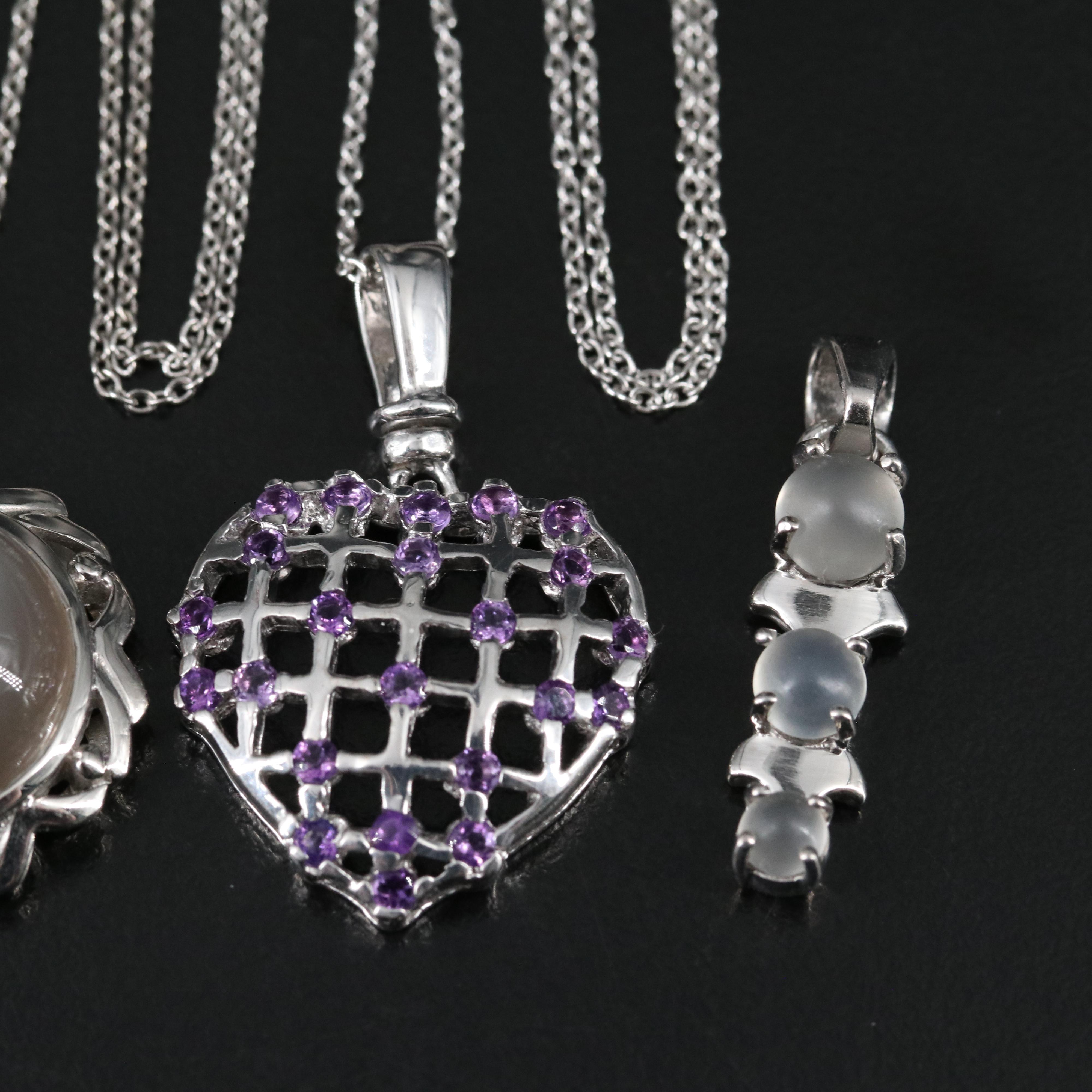 14 Assorted Sterling Silver Rings, Necklaces, Earrings, and Pendants