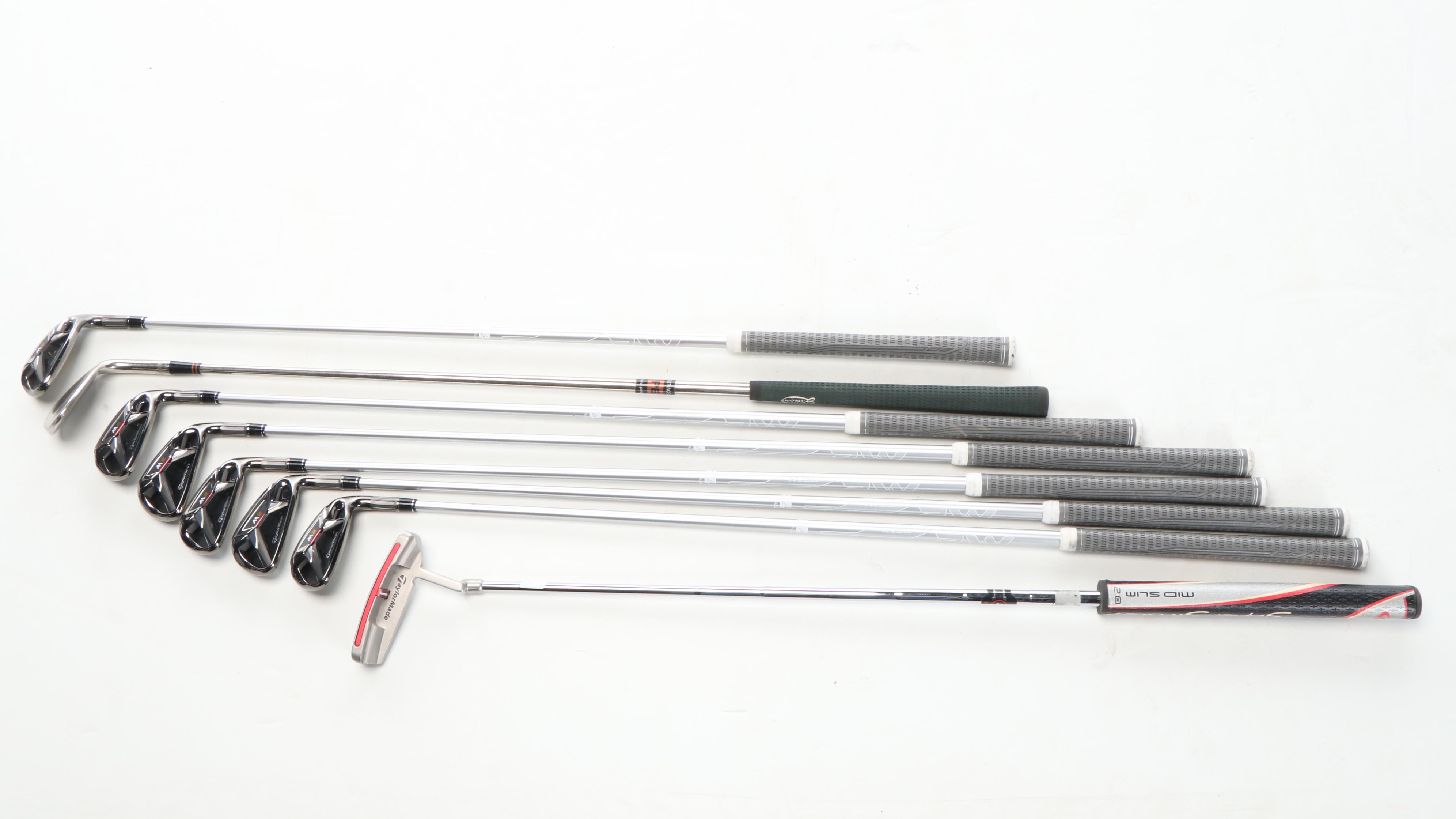 TaylorMade M2 Irons & Putter with King Cobra Baffler Driver and Adidas Golf Bag