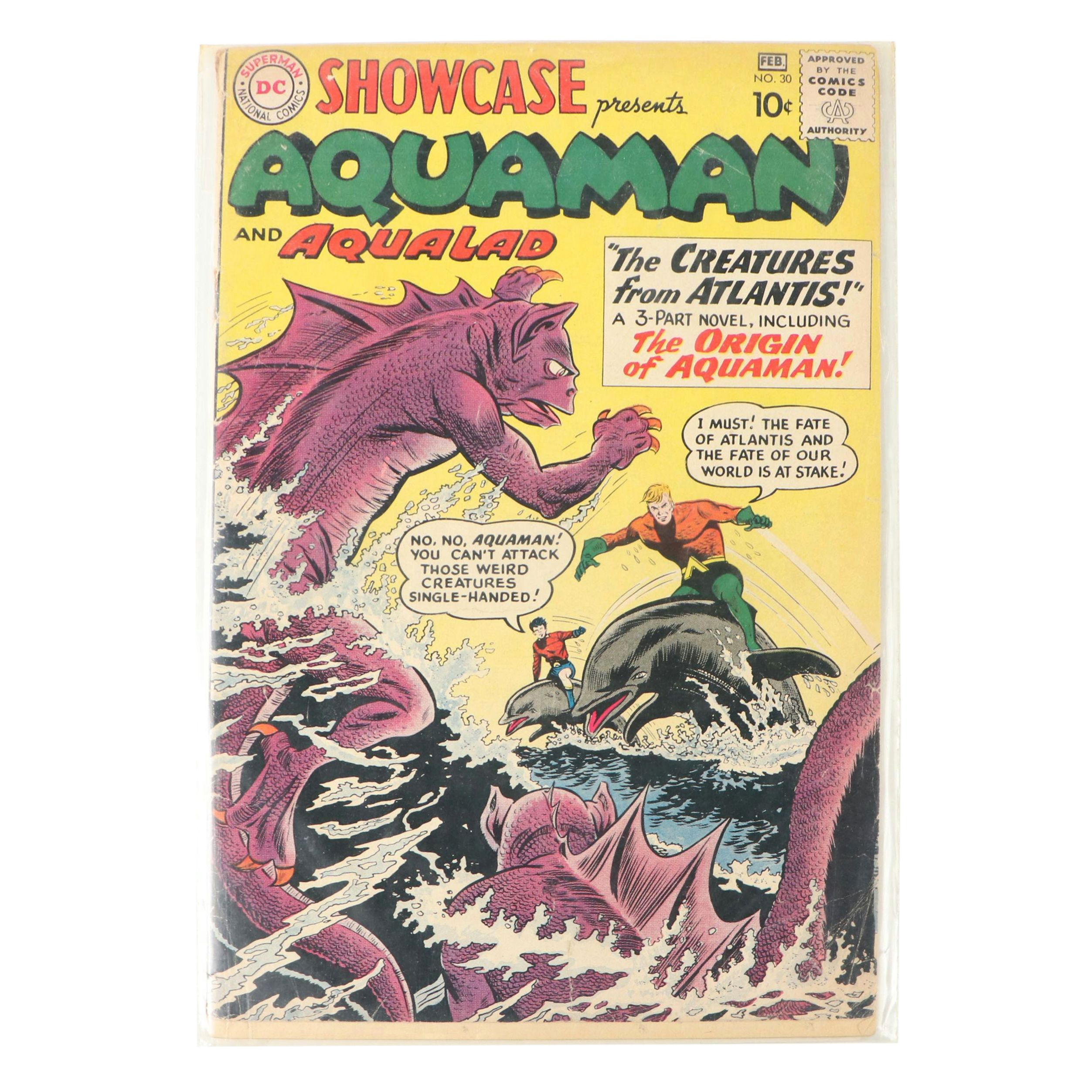 "Showcase" Issue #30 Aquaman Silver Age DC Comic Book, 1961